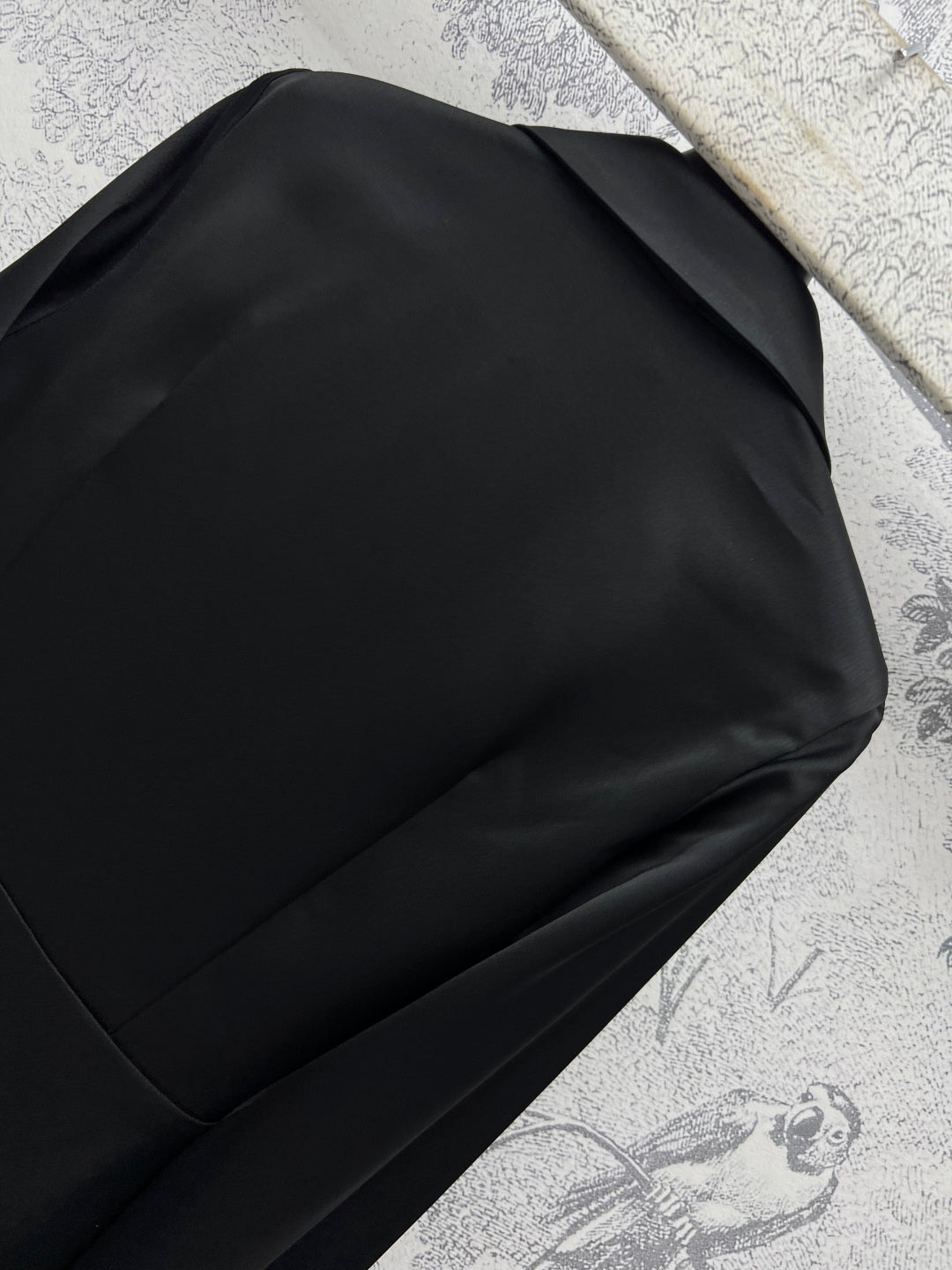 acetate pleated long-sleeve dress