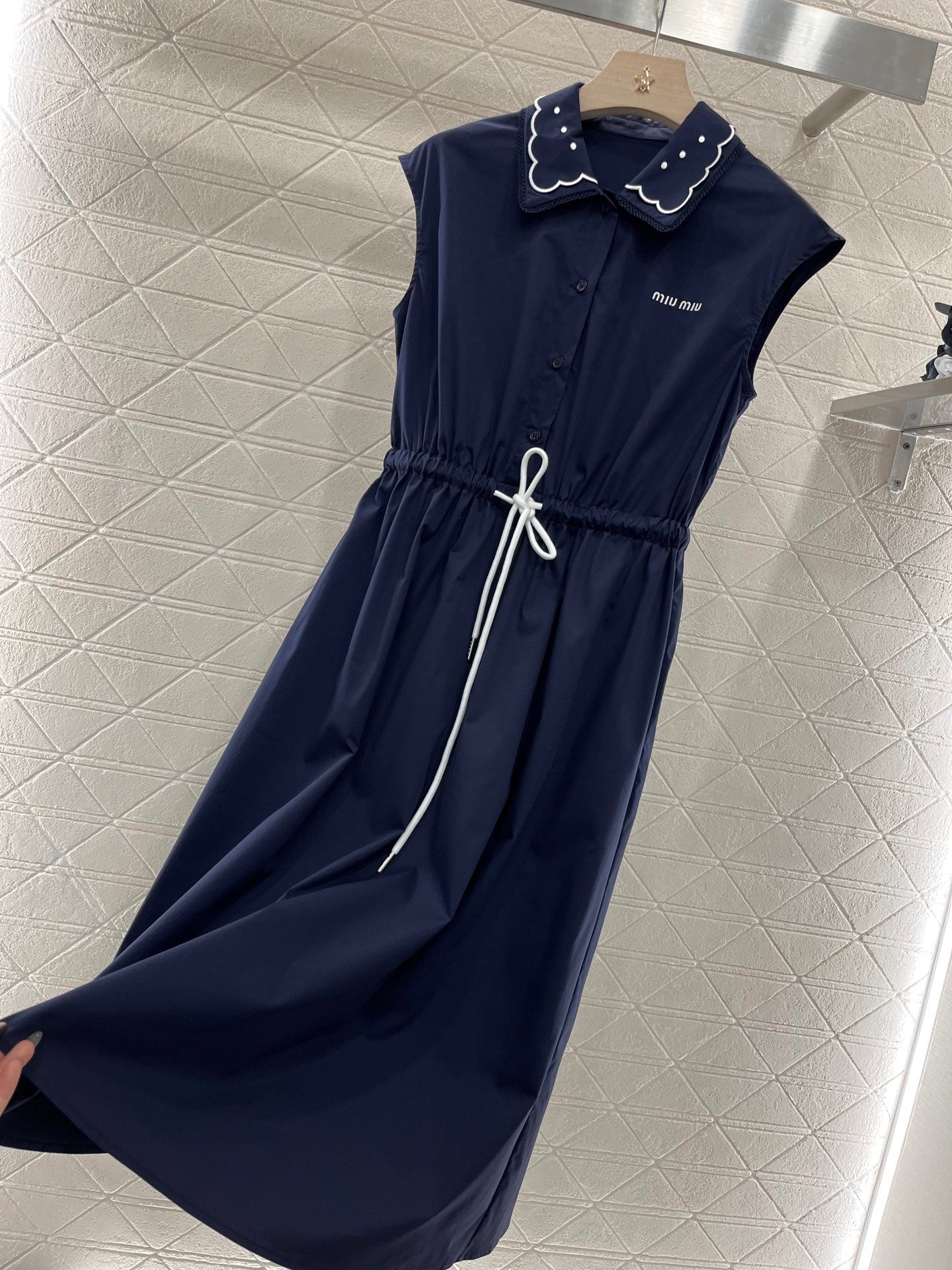lace collar vest dress