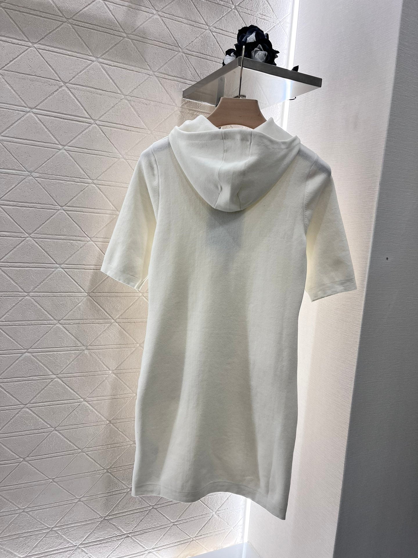 hooded cardigan knit dress