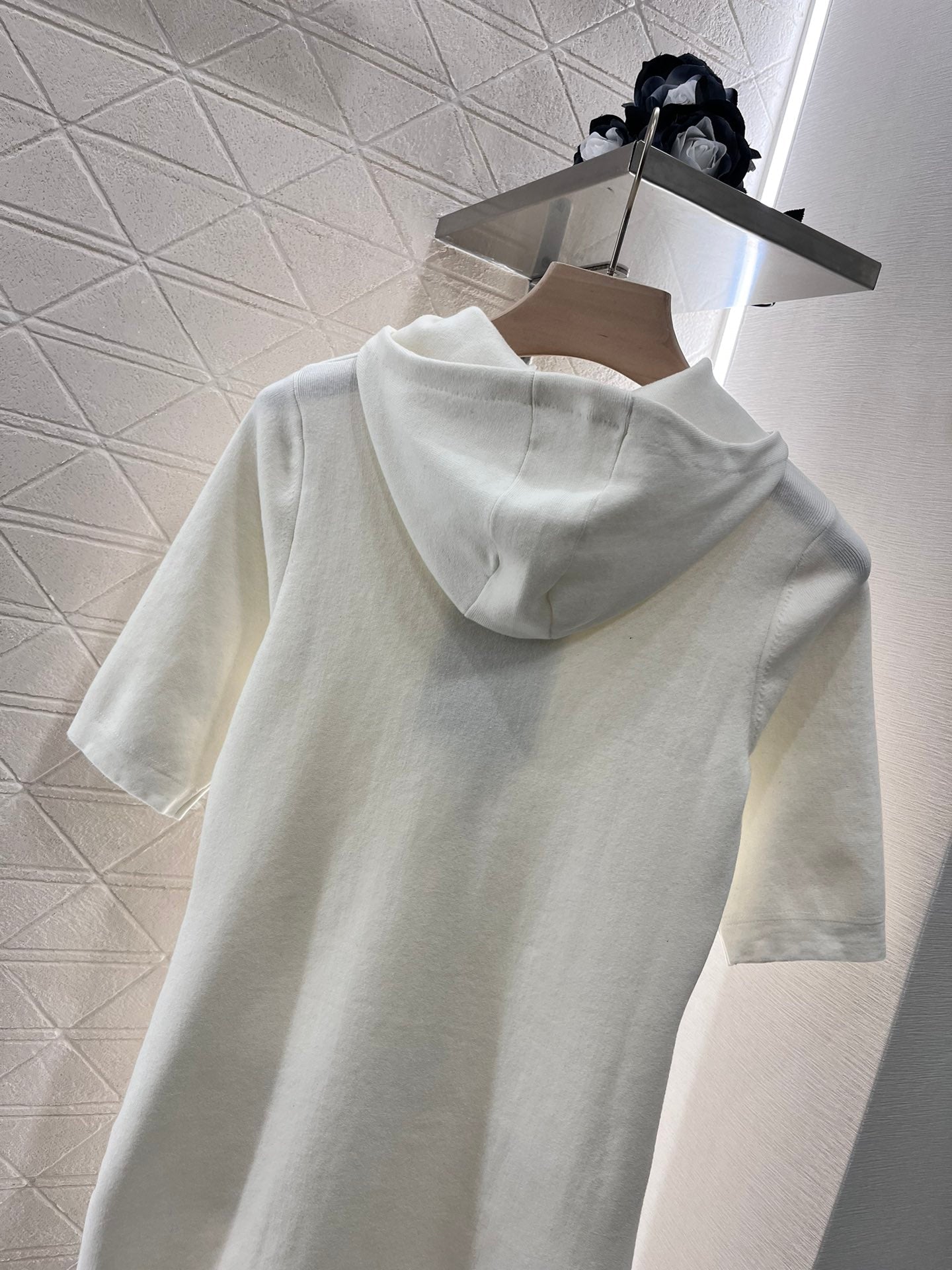 hooded cardigan knit dress