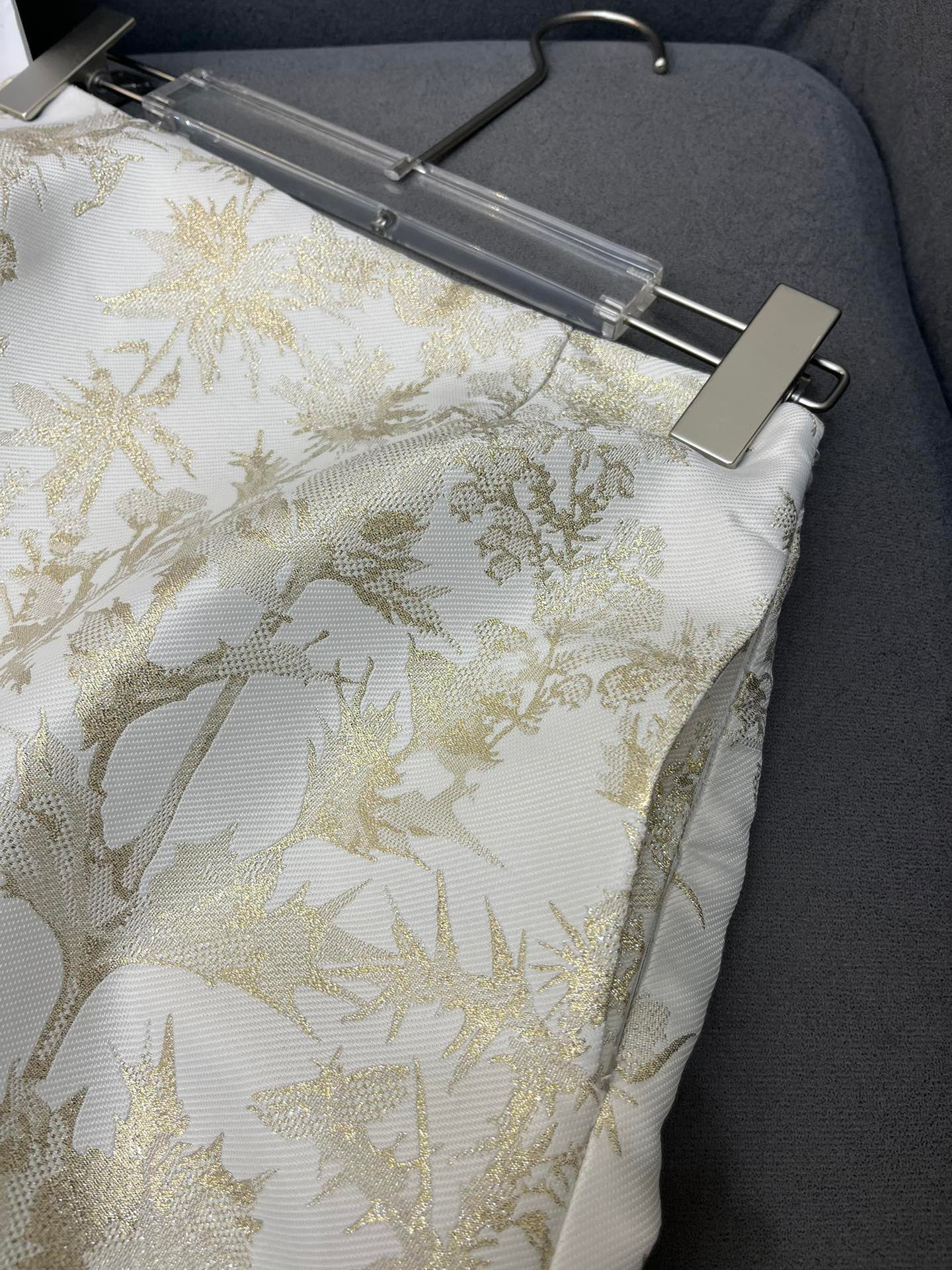 gold jacquard skirt