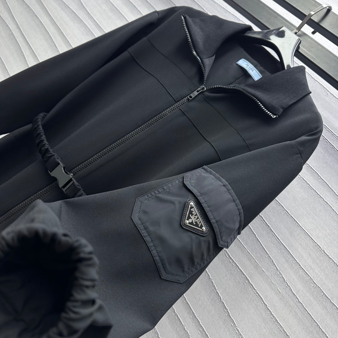 two-way zip lapel dress