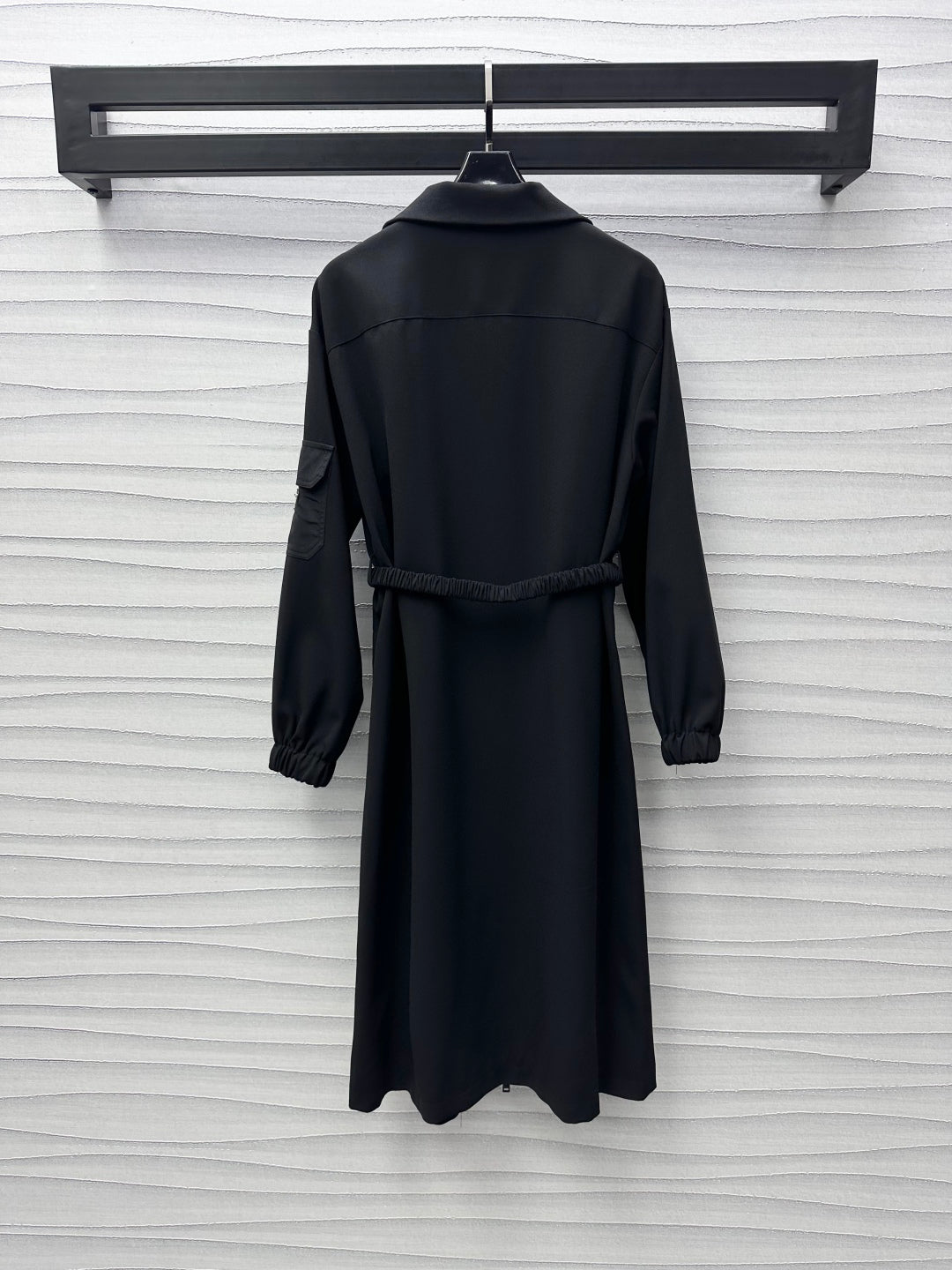 two-way zip lapel dress