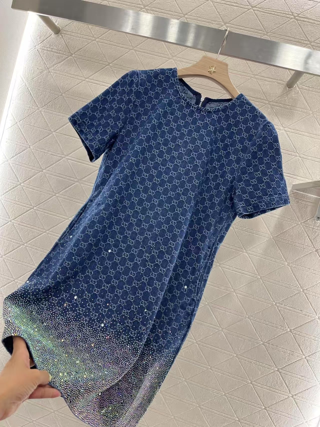 2025 New Heavy Industry Hot Diamond Jacquard Dress
