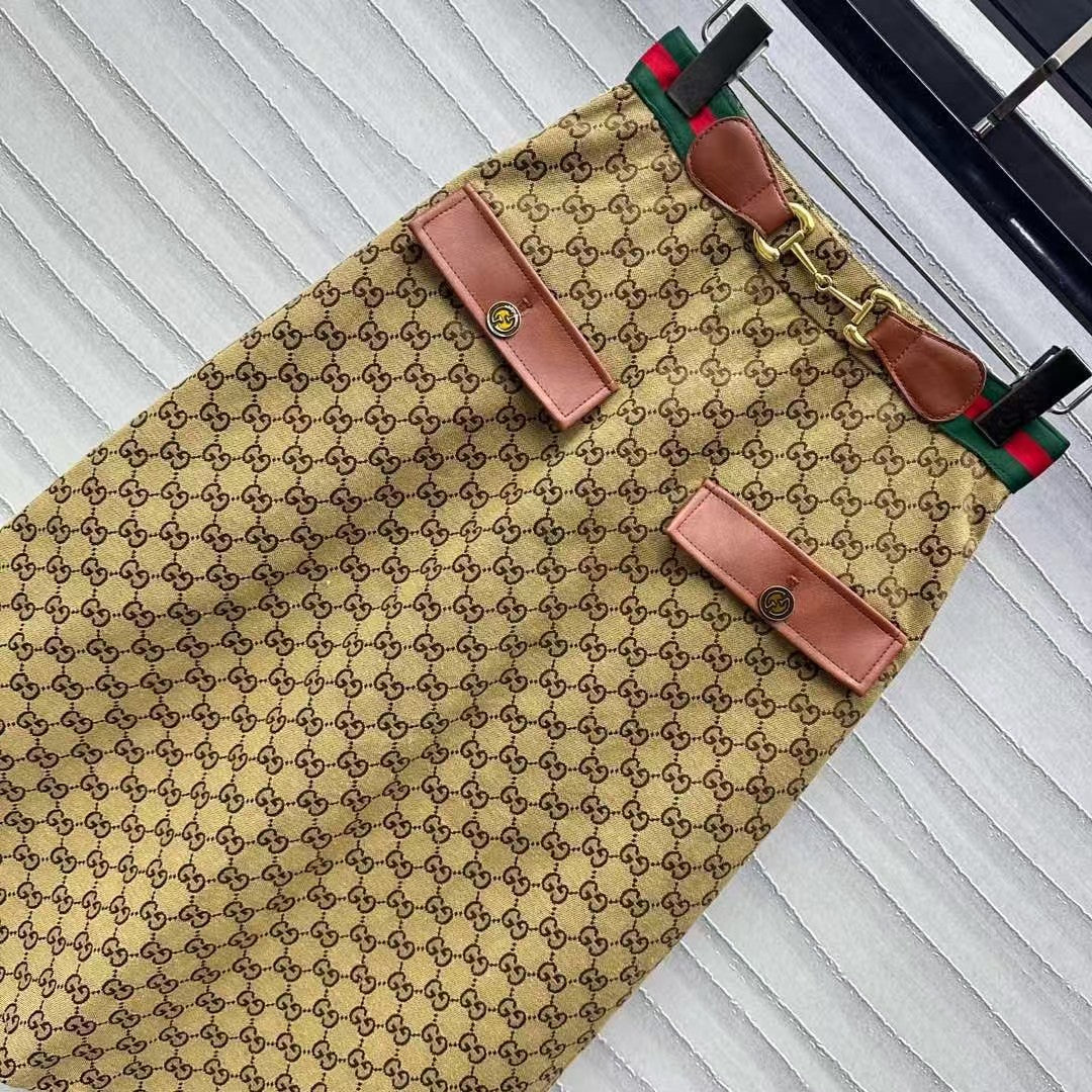 25ss early spring new arrival webbing retro straight skirt