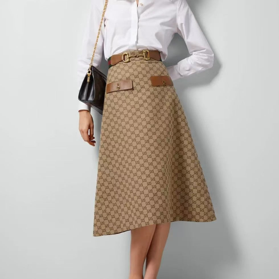 25ss early spring new arrival webbing retro straight skirt