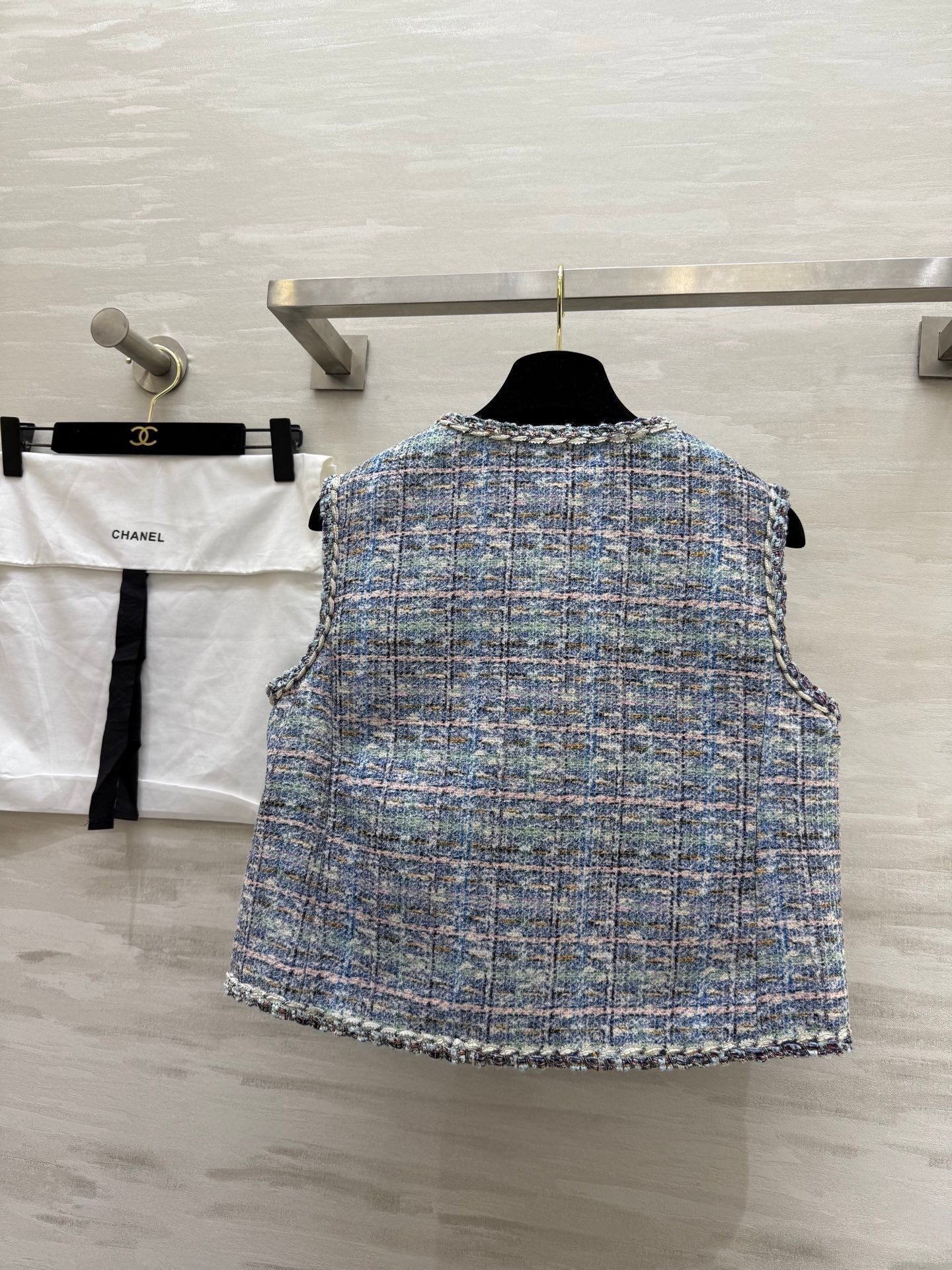 Colorful tweed vest