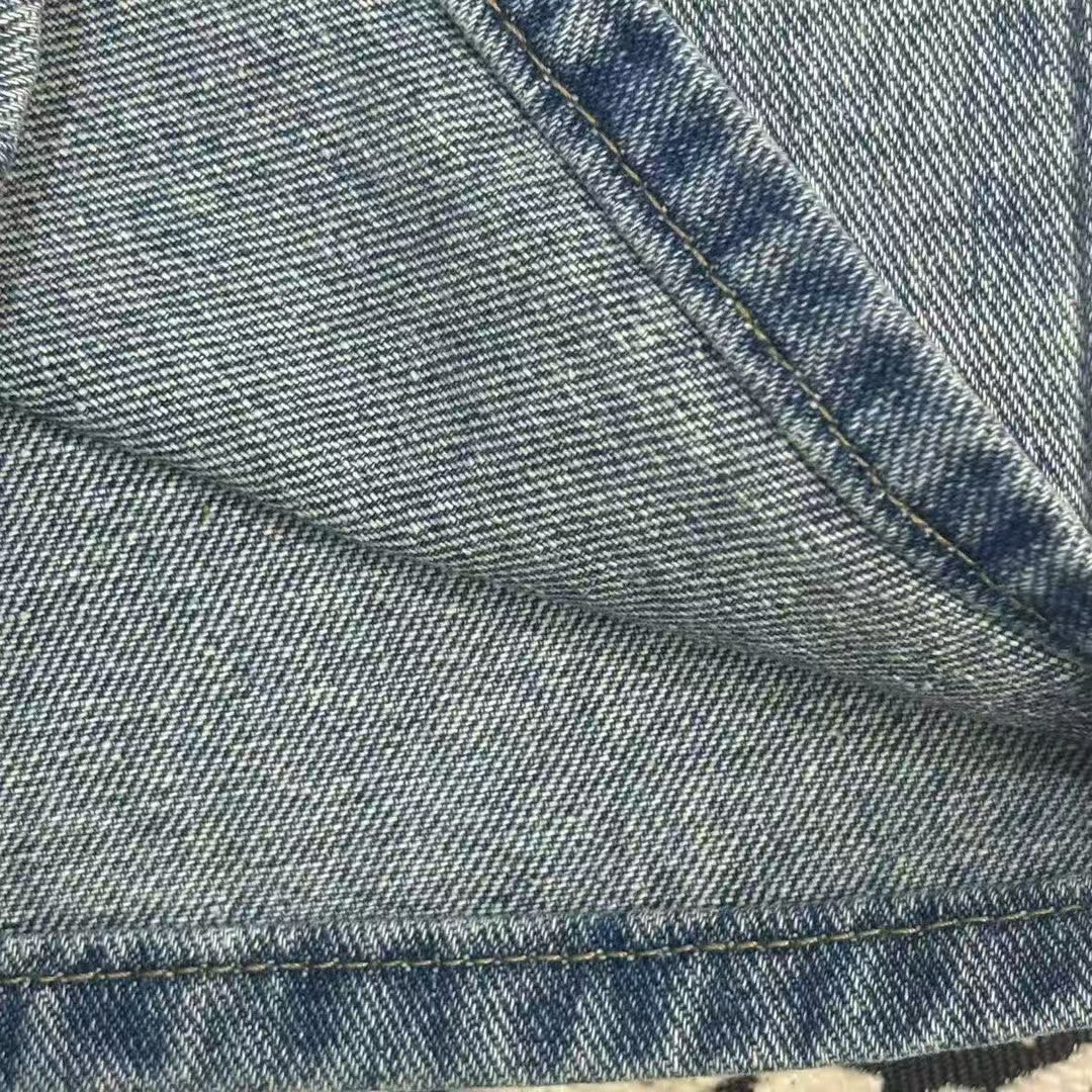 pocket double c towel embroidered denim trousers