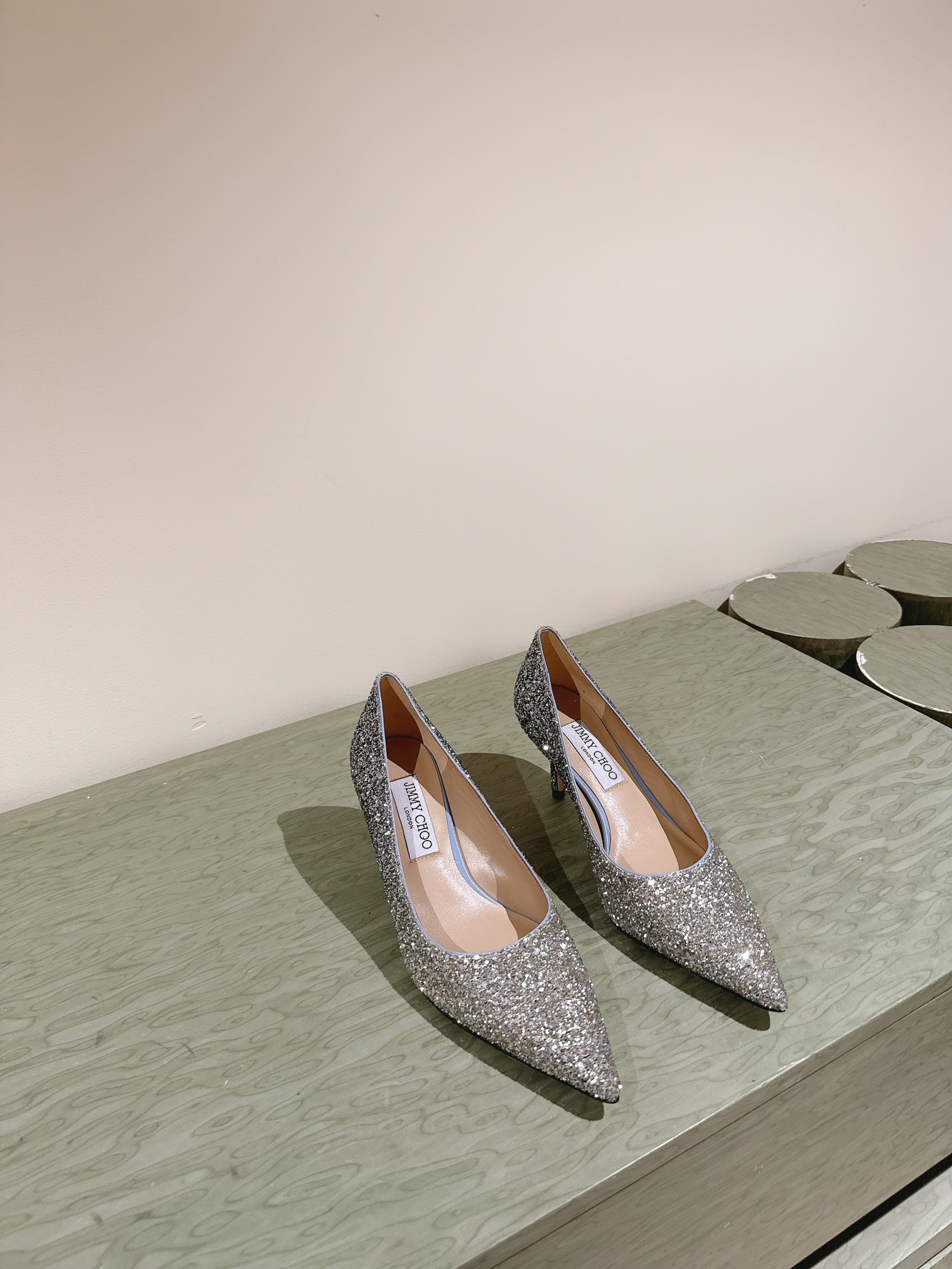 J patent leather high heels
