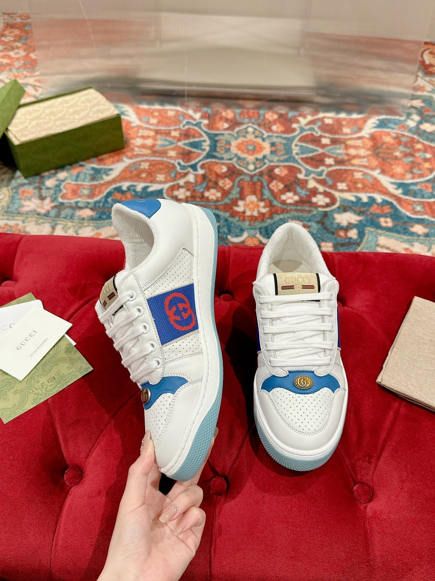 G classic White Casual Shoes