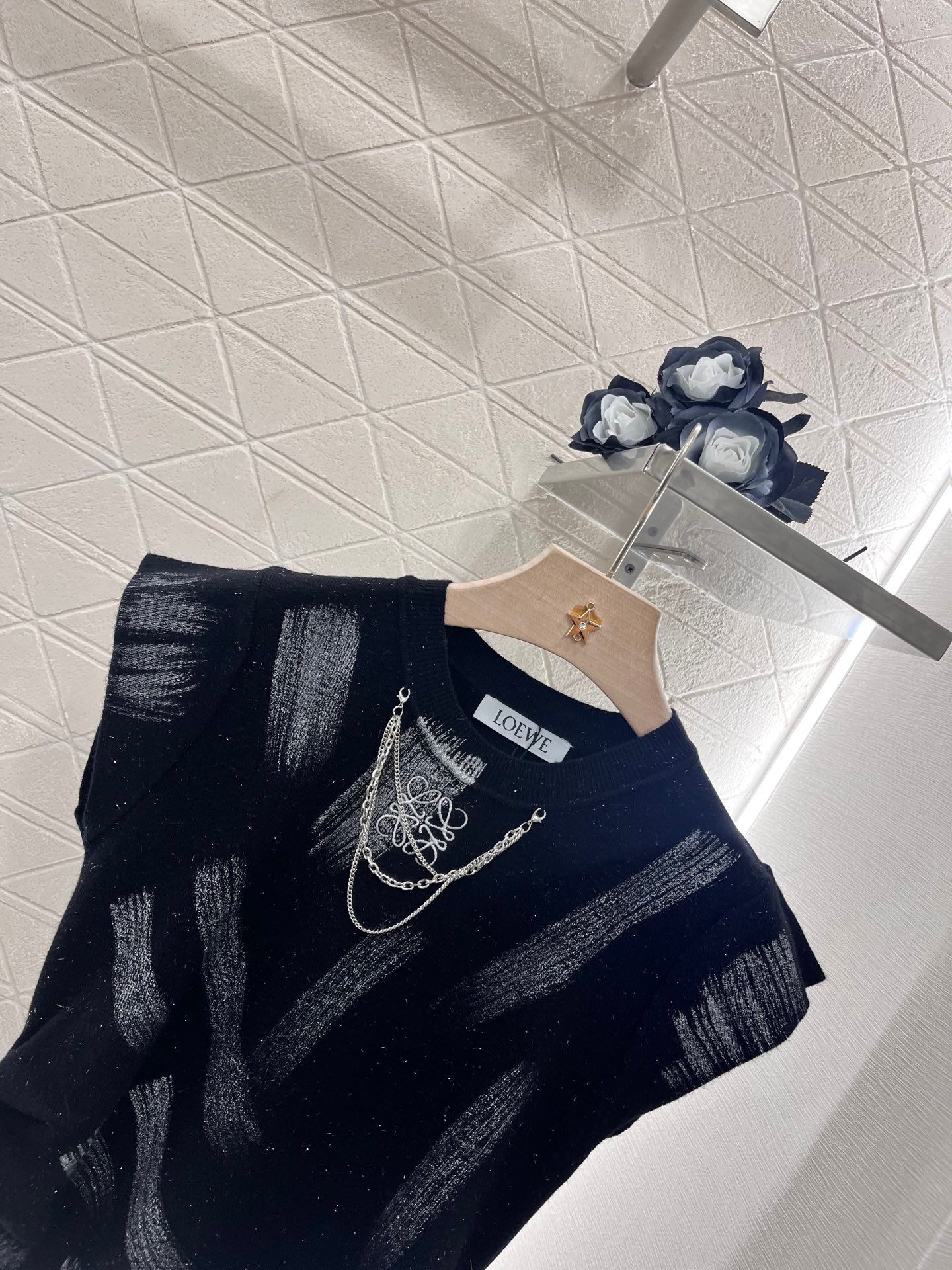 👚25SS New Round Neck Knitted Short Sleeve Wool Material