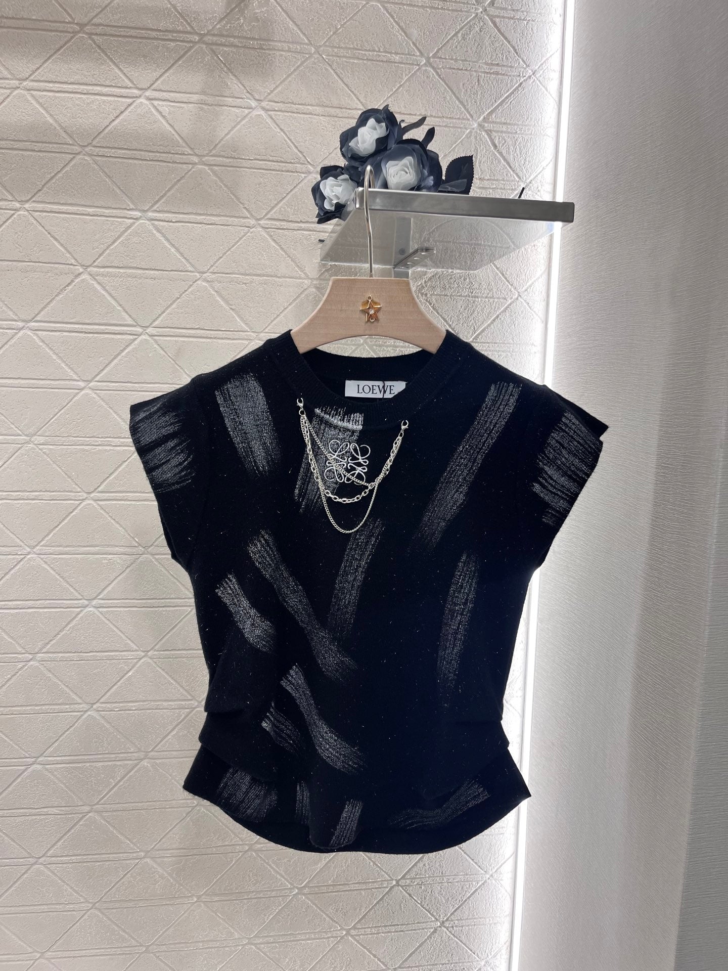 👚25SS New Round Neck Knitted Short Sleeve Wool Material