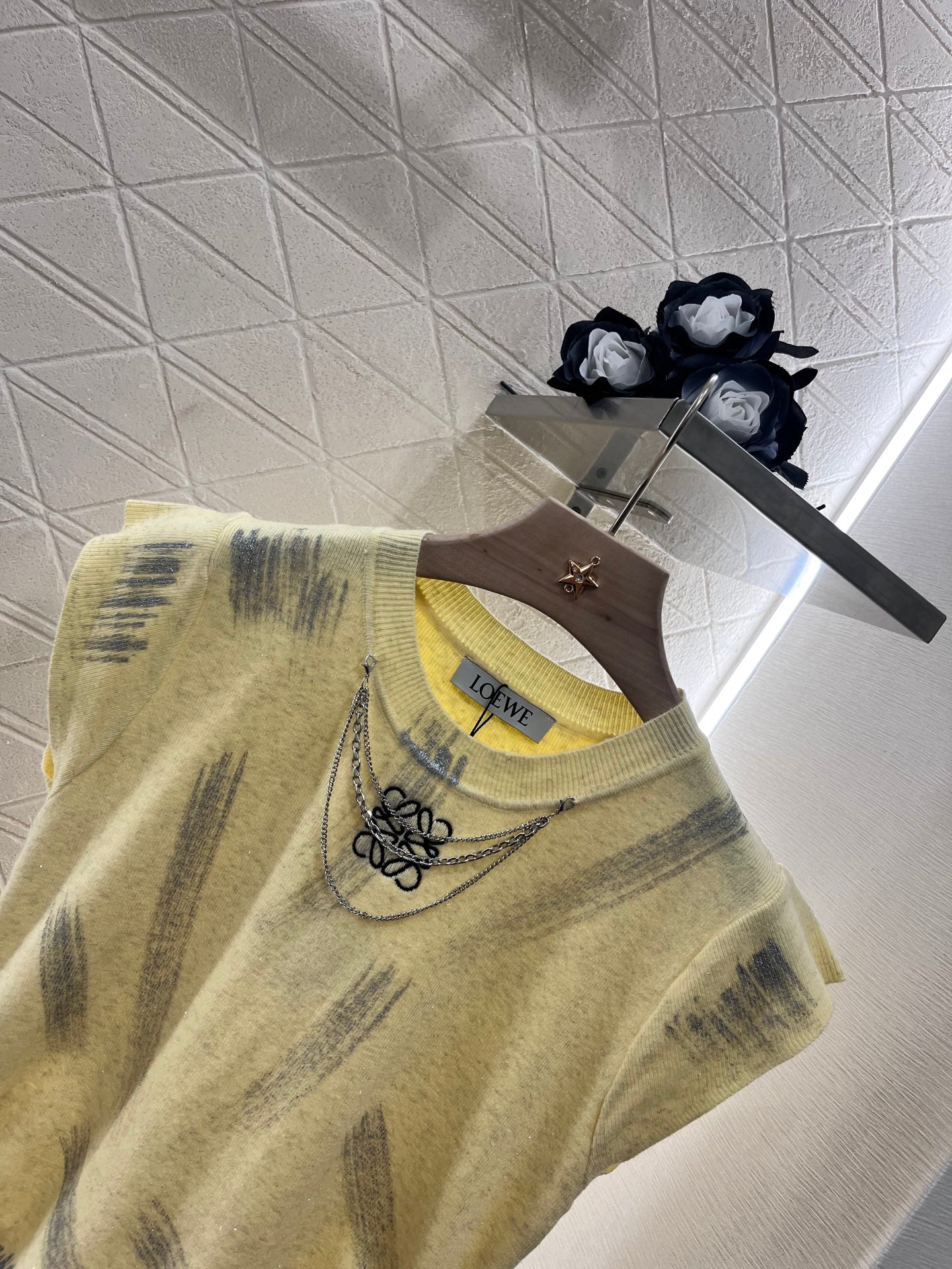 👚25SS New Round Neck Knitted Short Sleeve Wool Material