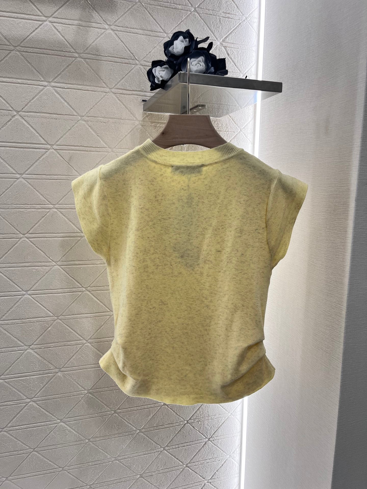 👚25SS New Round Neck Knitted Short Sleeve Wool Material
