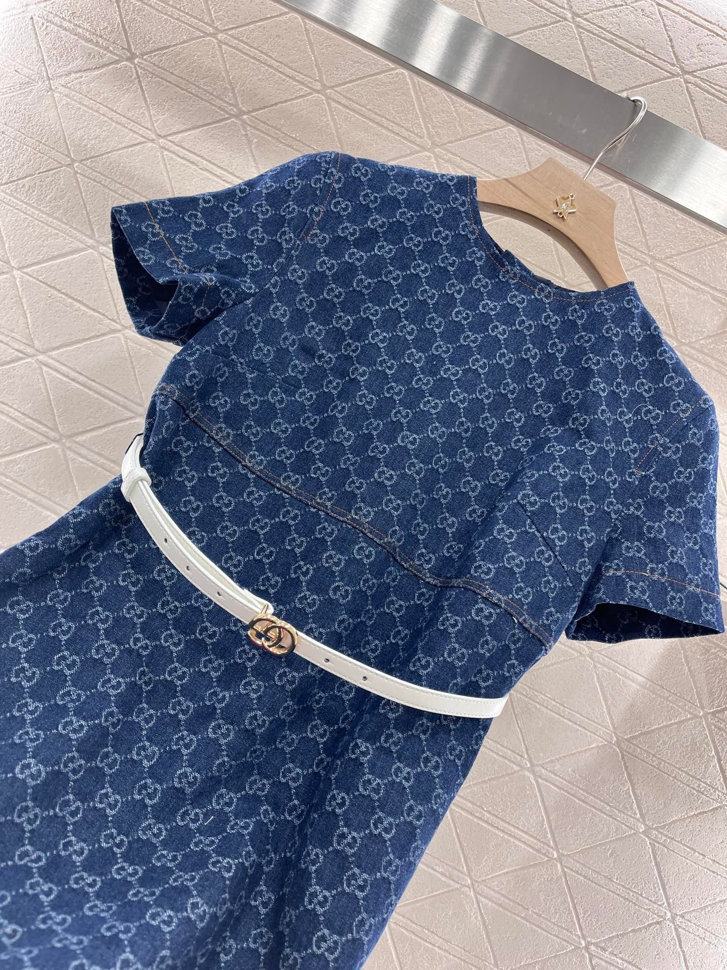 25ss new style Belt denim skirt