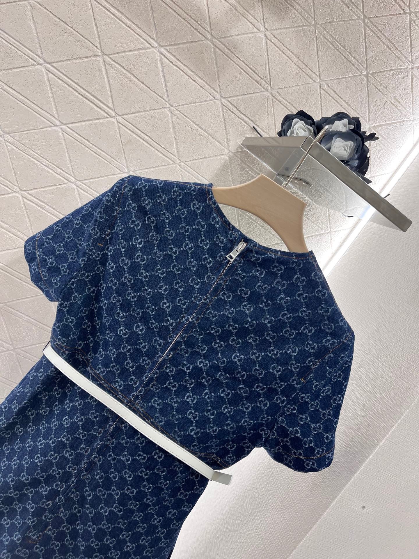 25ss new style Belt denim skirt