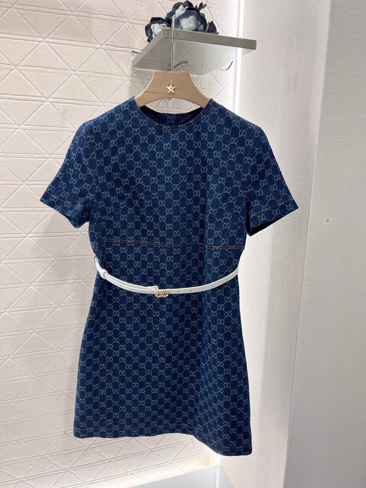 25ss new style Belt denim skirt