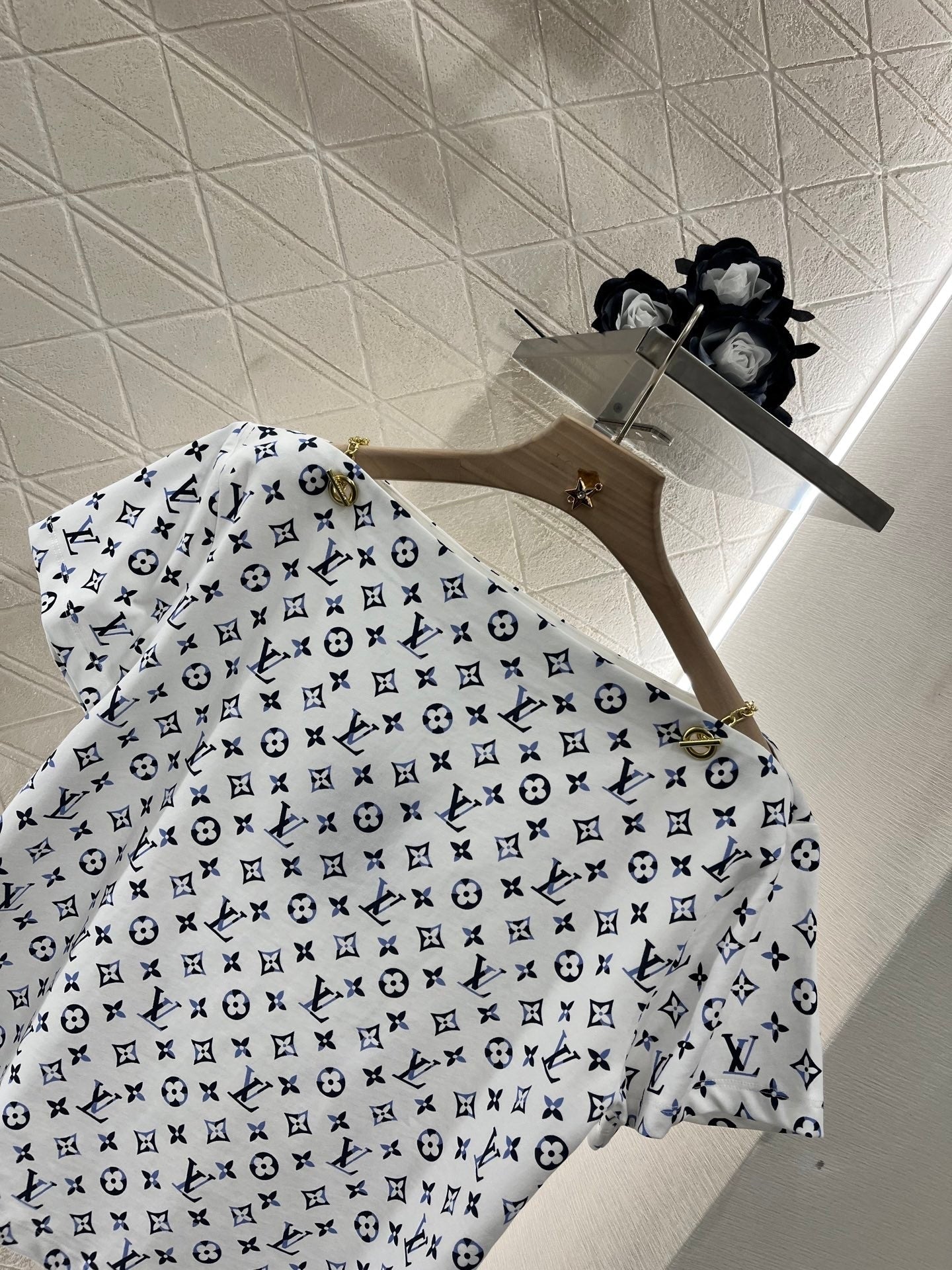 25ss round neck printed chain T-shirt