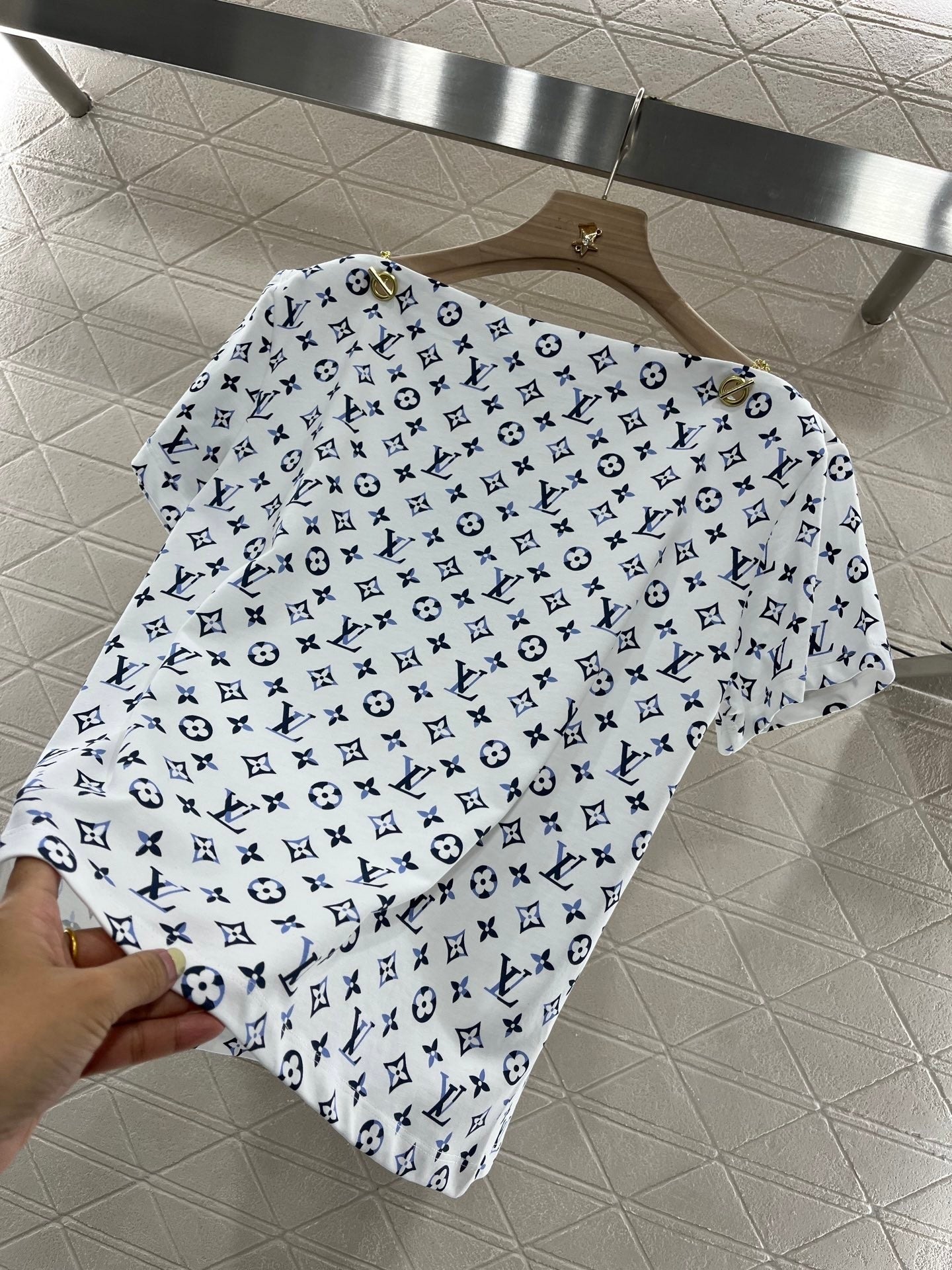 25ss round neck printed chain T-shirt