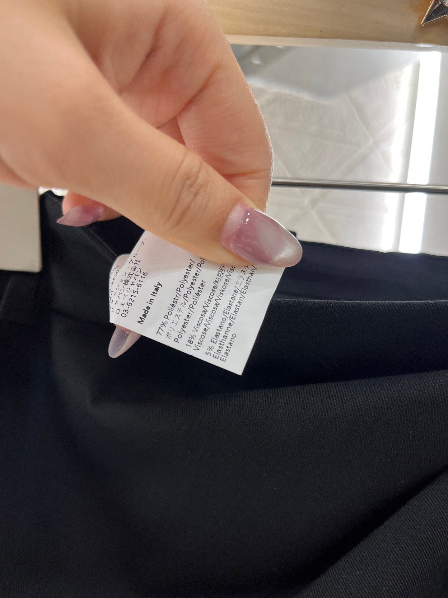 25ss leather label pleated fashionable suit skirt