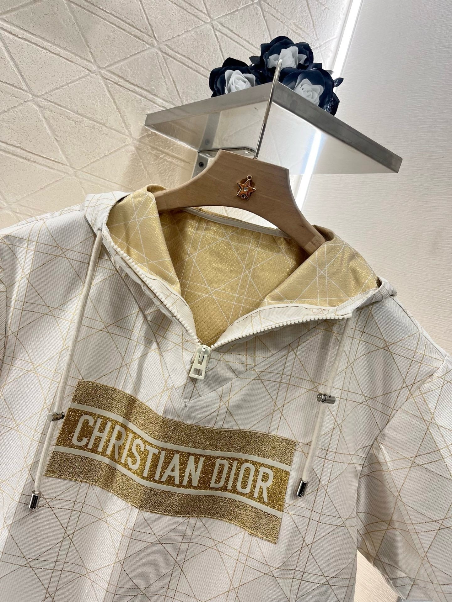 25SS New arrival jacquard hooded top