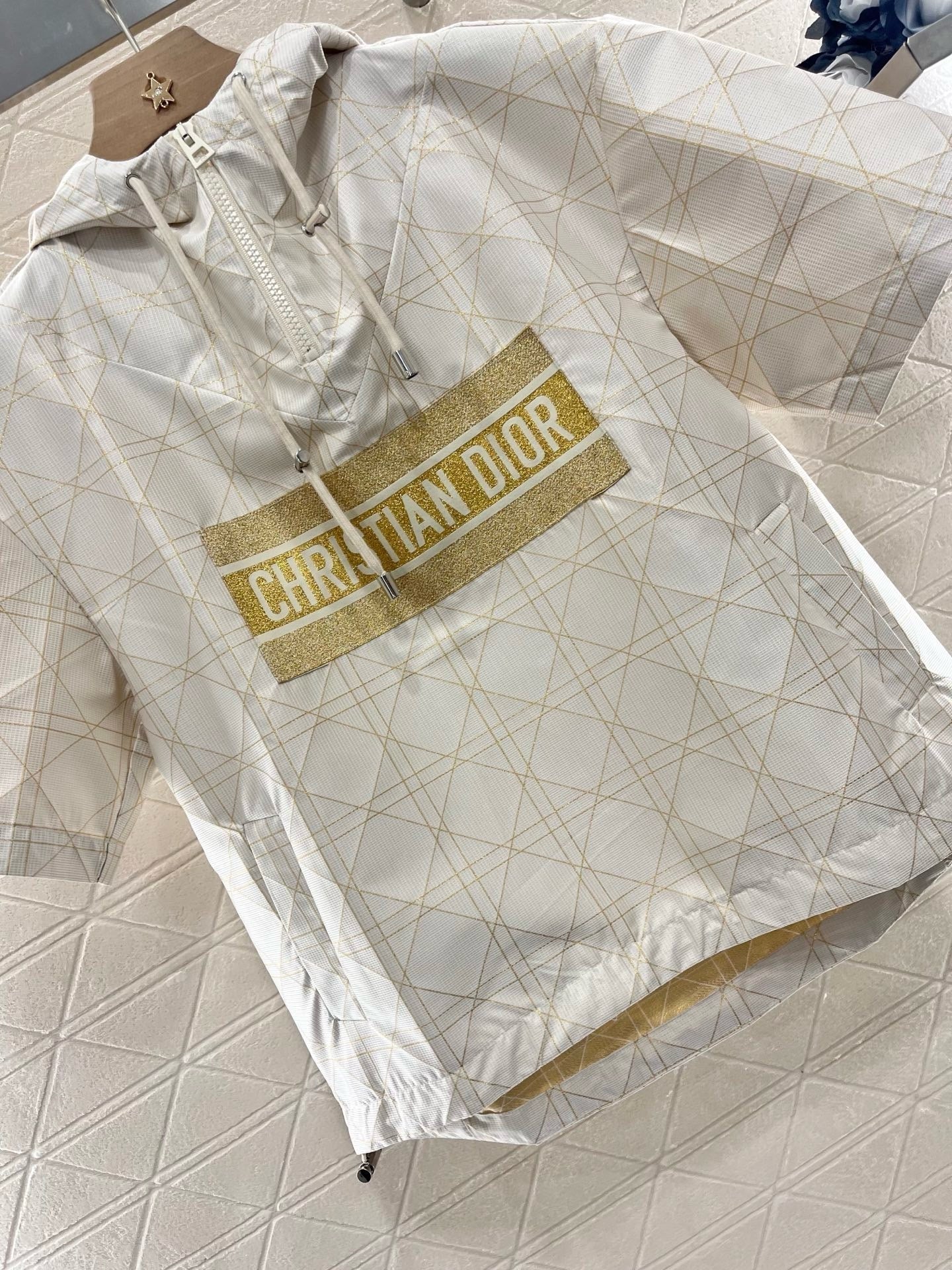 25SS New arrival jacquard hooded top