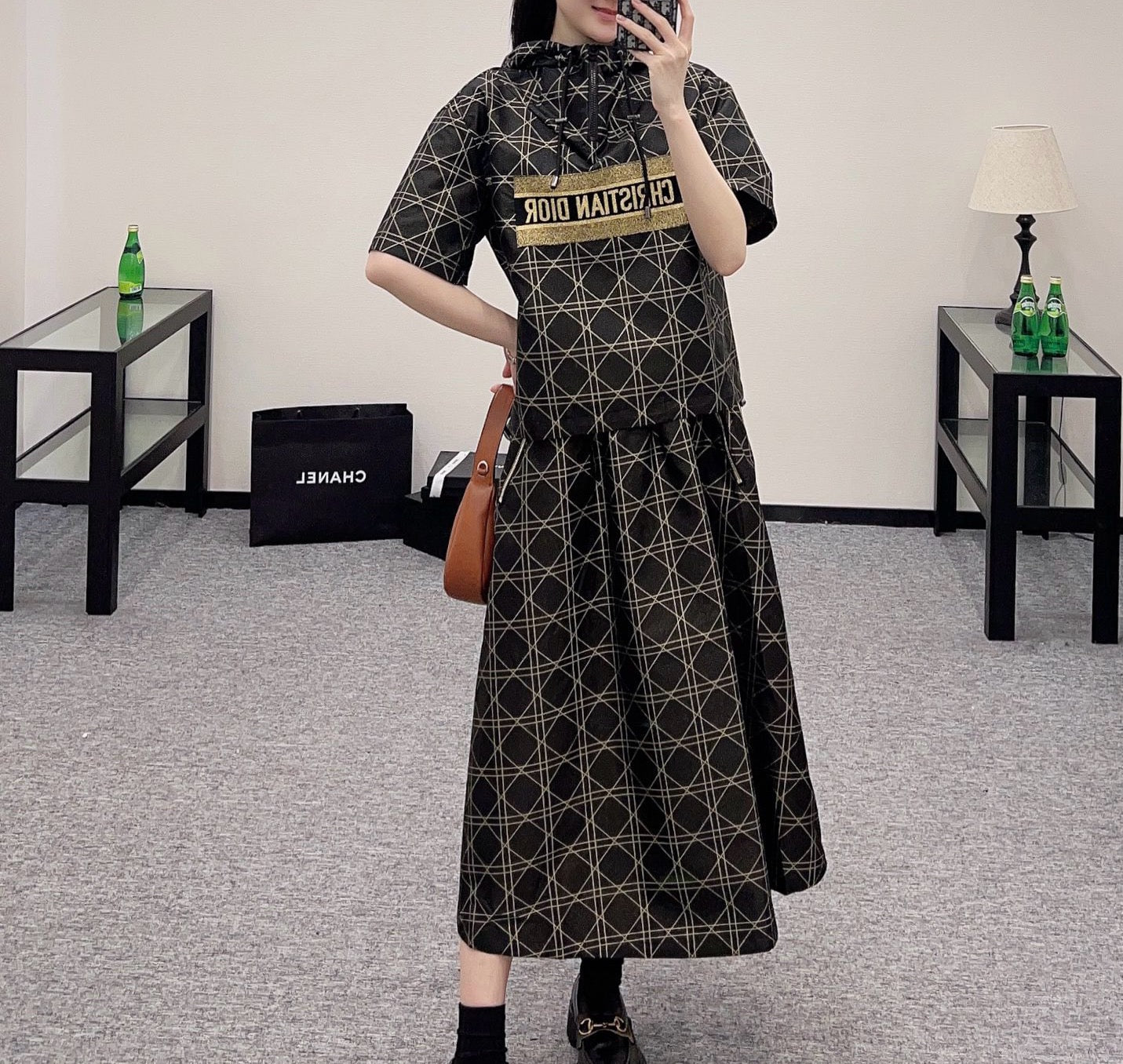 25SS New Arrival High Waist Jacquard Skirt