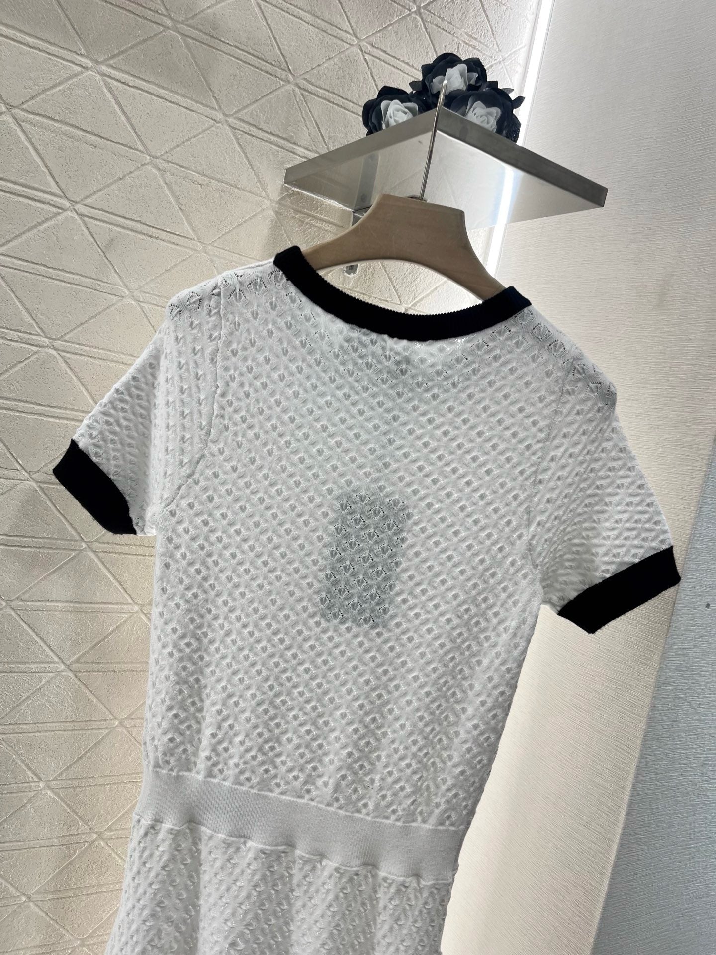25SS new product Round neck short sleeve dress