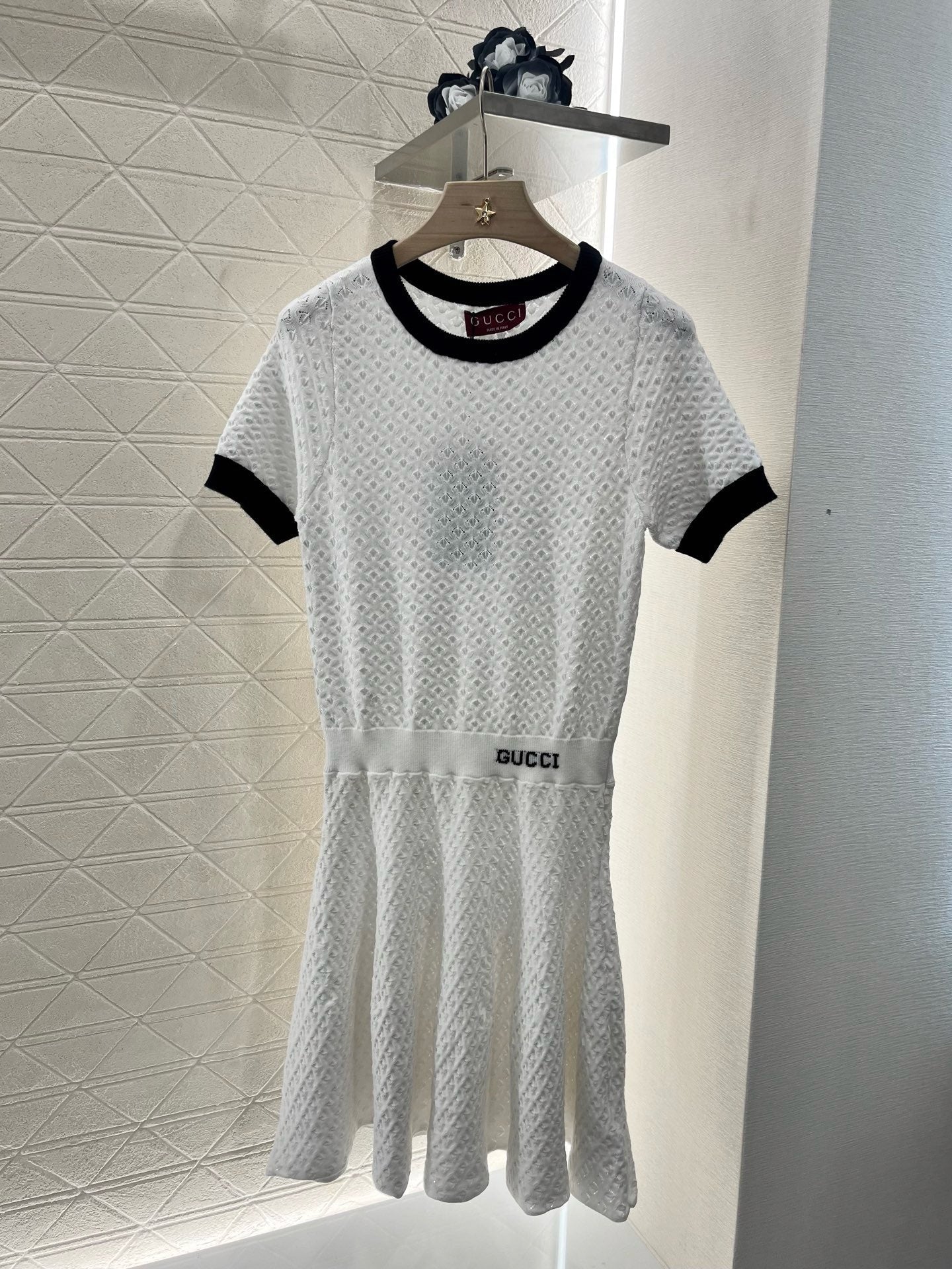 25SS new product Round neck short sleeve dress