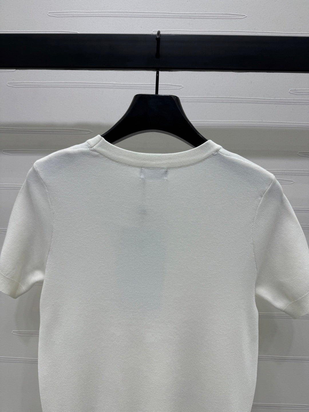 Double C hollow knit short sleeves