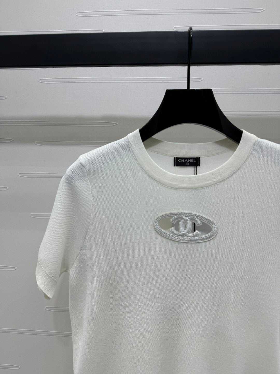 Double C hollow knit short sleeves