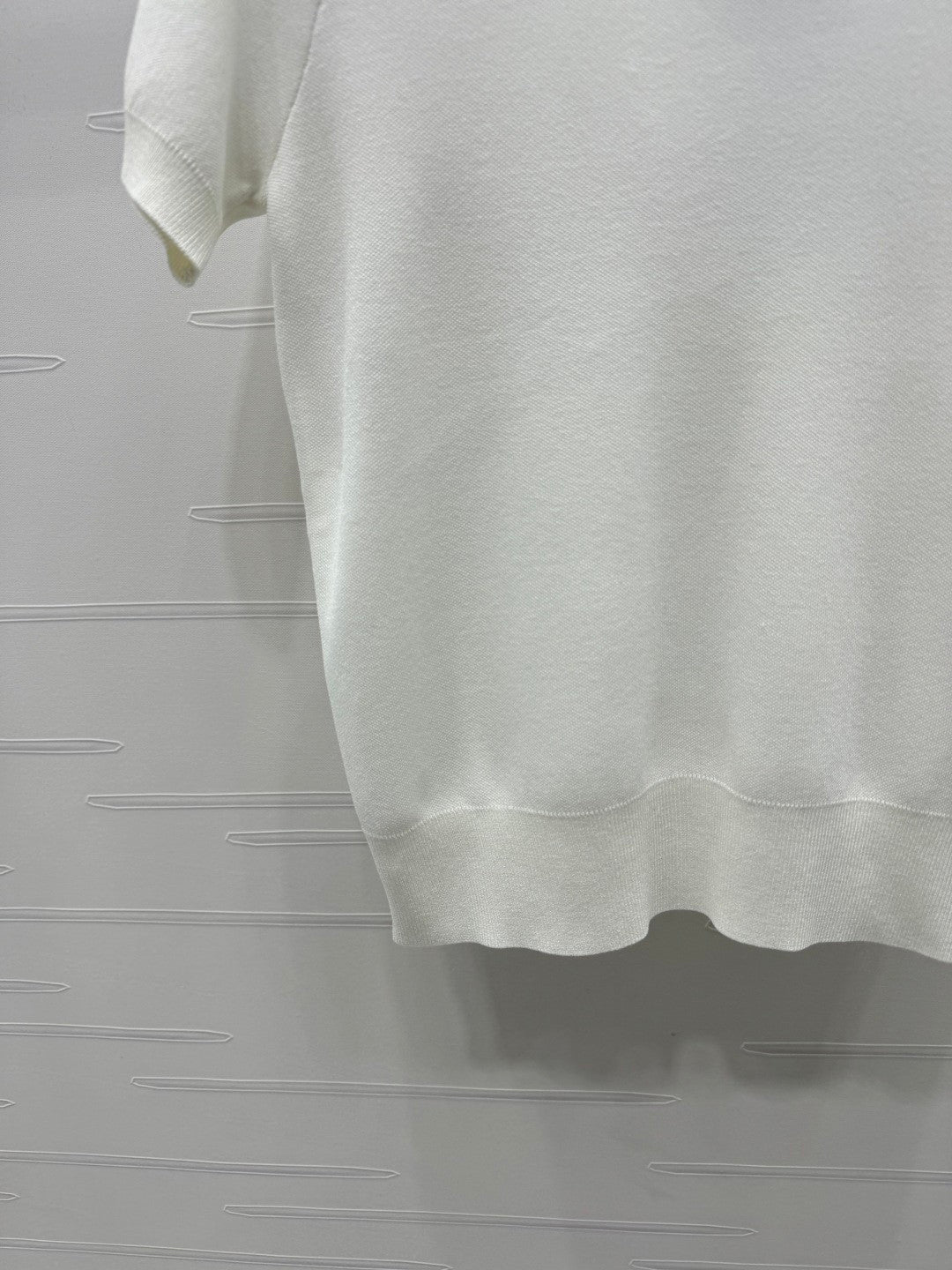 Double C hollow knit short sleeves