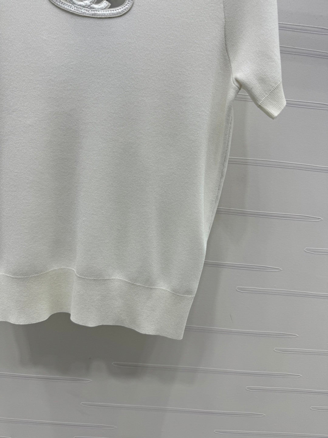 Double C hollow knit short sleeves