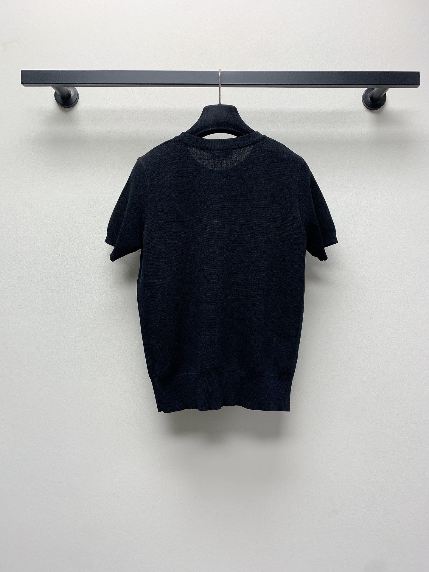 Double C hollow knit short sleeves