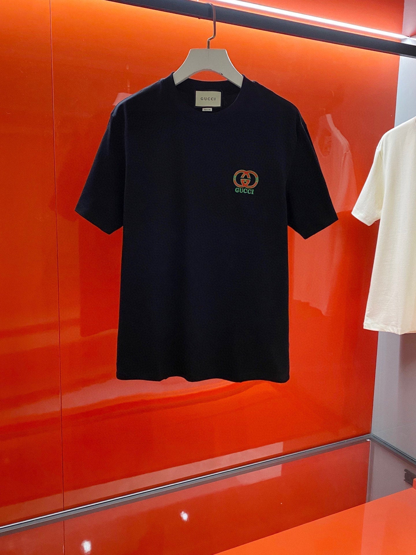25 Spring/Summer Collection Red and Green Logo Cotton Short Sleeve T-Shirt