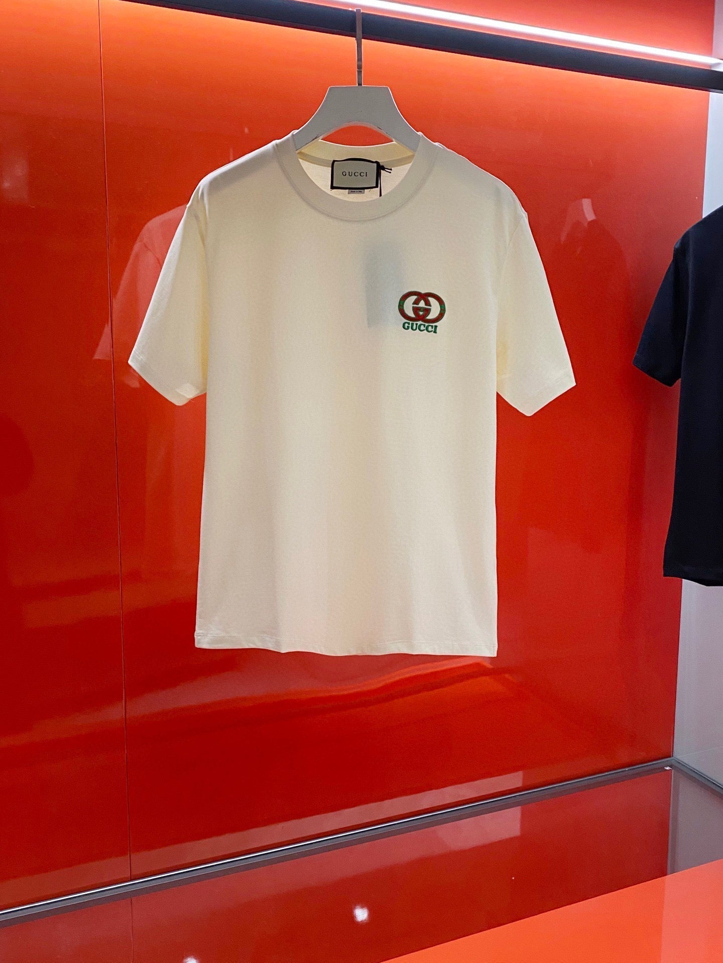 25 Spring/Summer Collection Red and Green Logo Cotton Short Sleeve T-Shirt