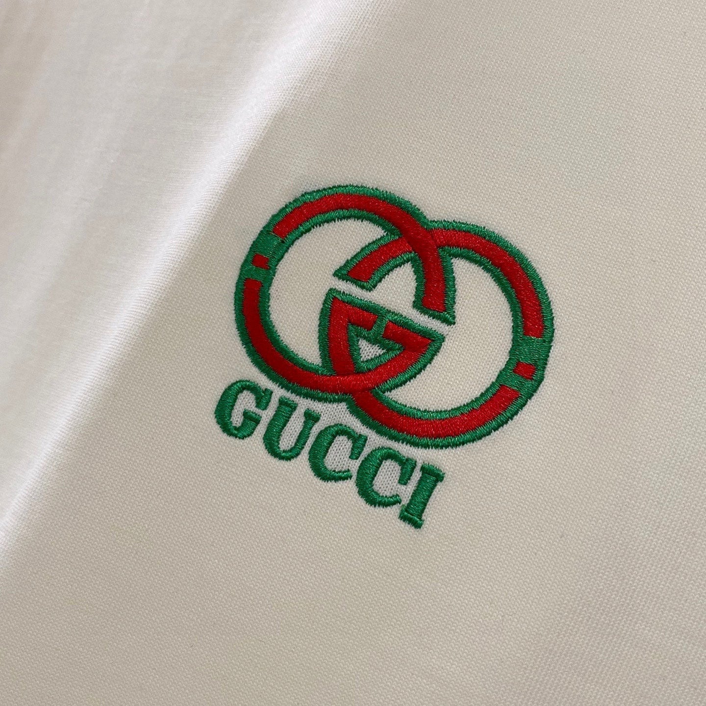 25 Spring/Summer Collection Red and Green Logo Cotton Short Sleeve T-Shirt