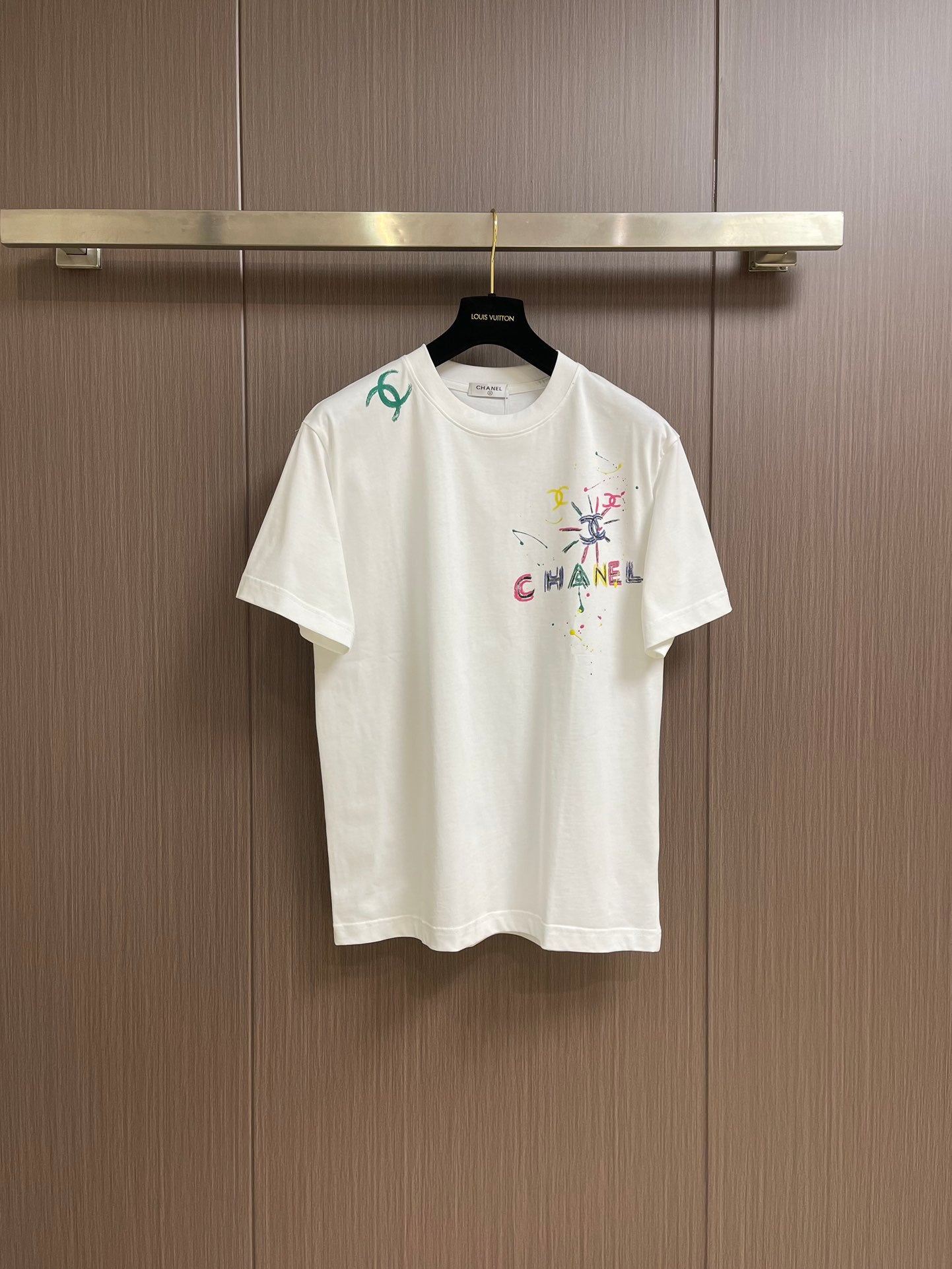 25SS Early spring new simple logo graffiti series minimalist letter print short-sleeved T-shirt