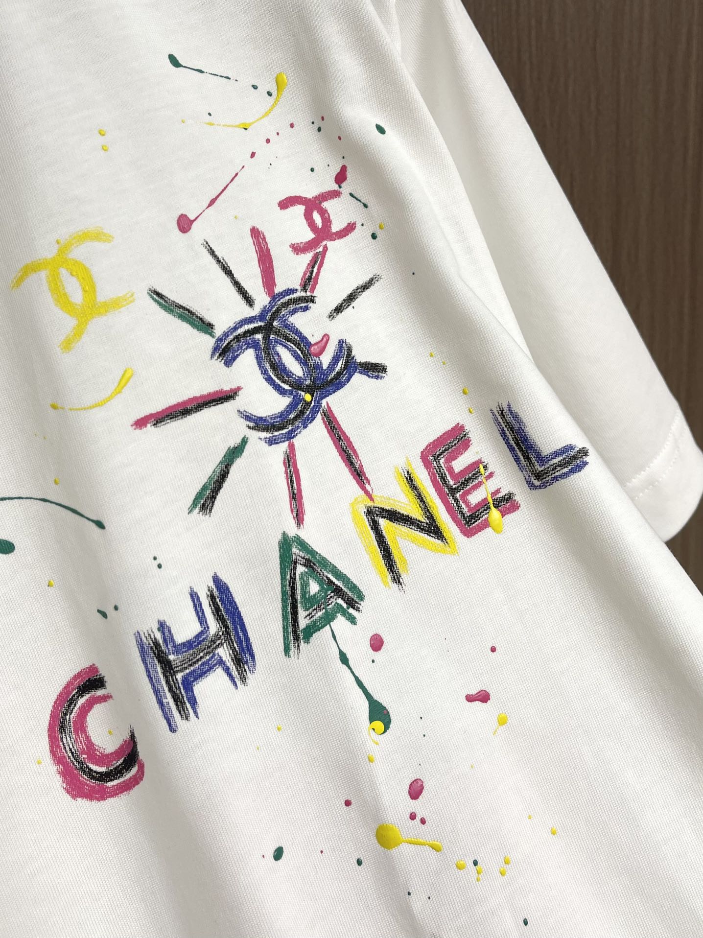 25SS Early spring new simple logo graffiti series minimalist letter print short-sleeved T-shirt