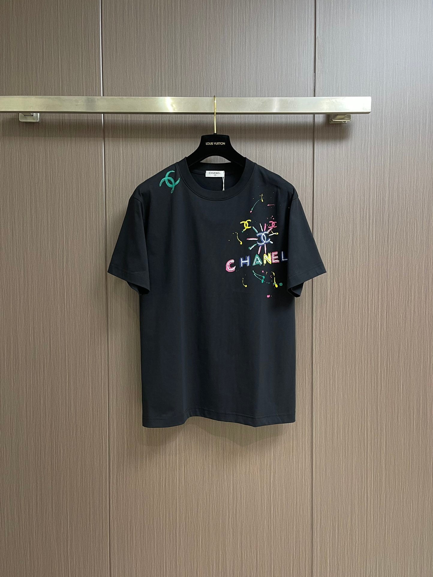25SS Early spring new simple logo graffiti series minimalist letter print short-sleeved T-shirt