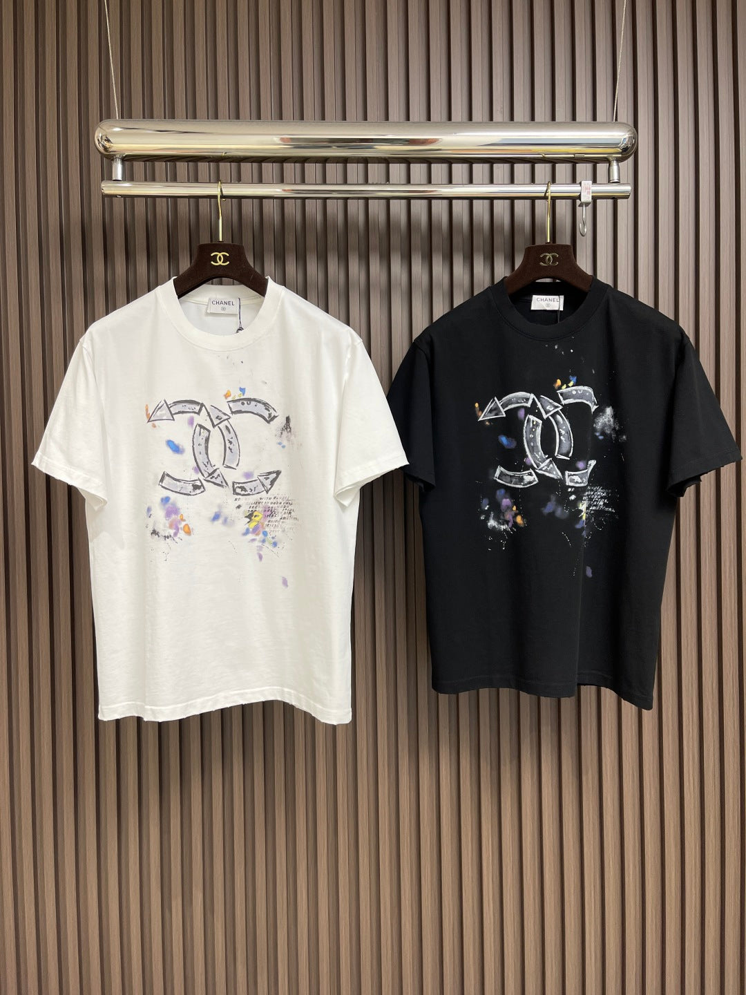 25ss early spring new simple logo graffiti series minimalist letter print short-sleeved T-shirt