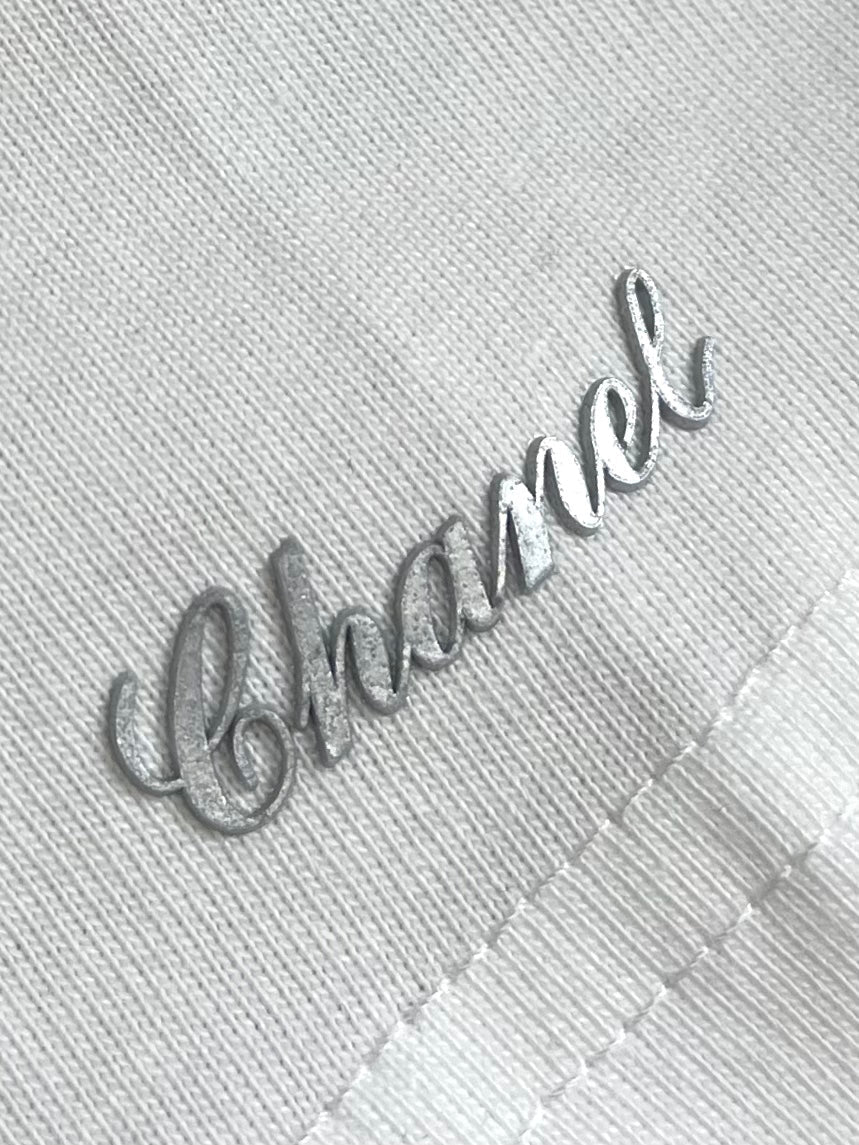 25 Silver metallic thread embroidered short sleeves