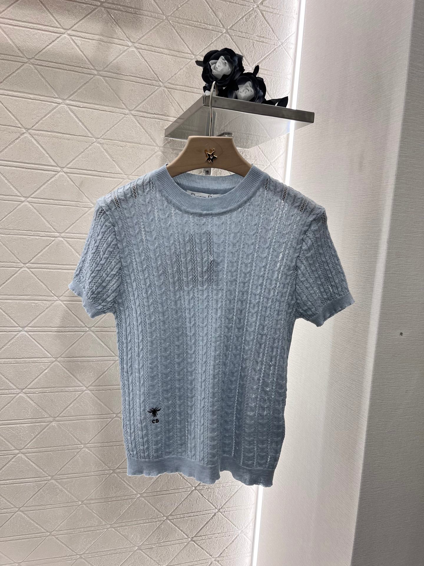 Lace shawl knit short sleeve