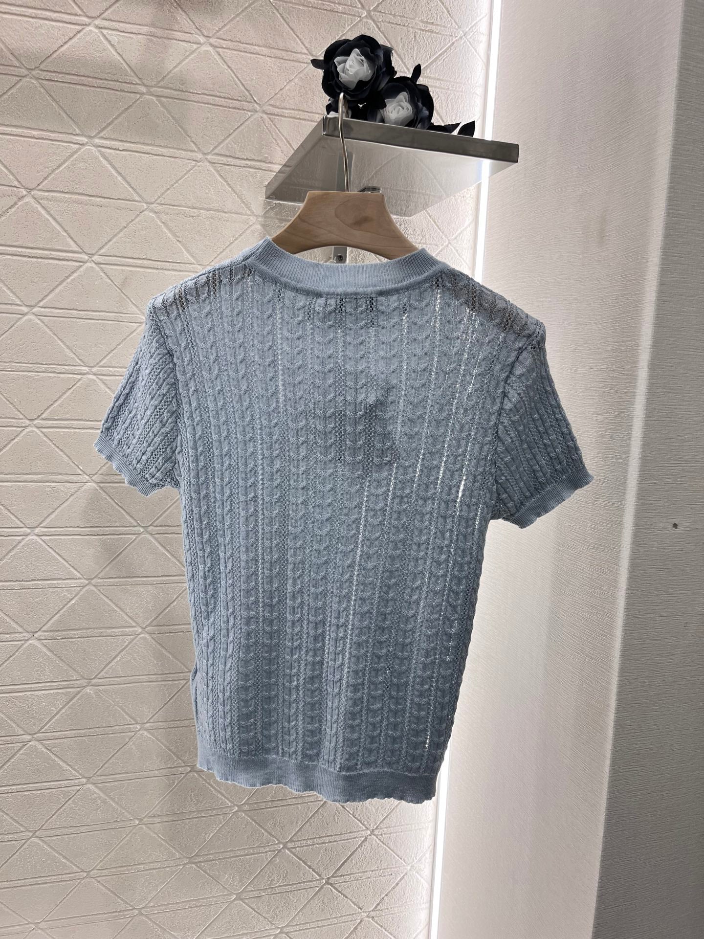 Lace shawl knit short sleeve