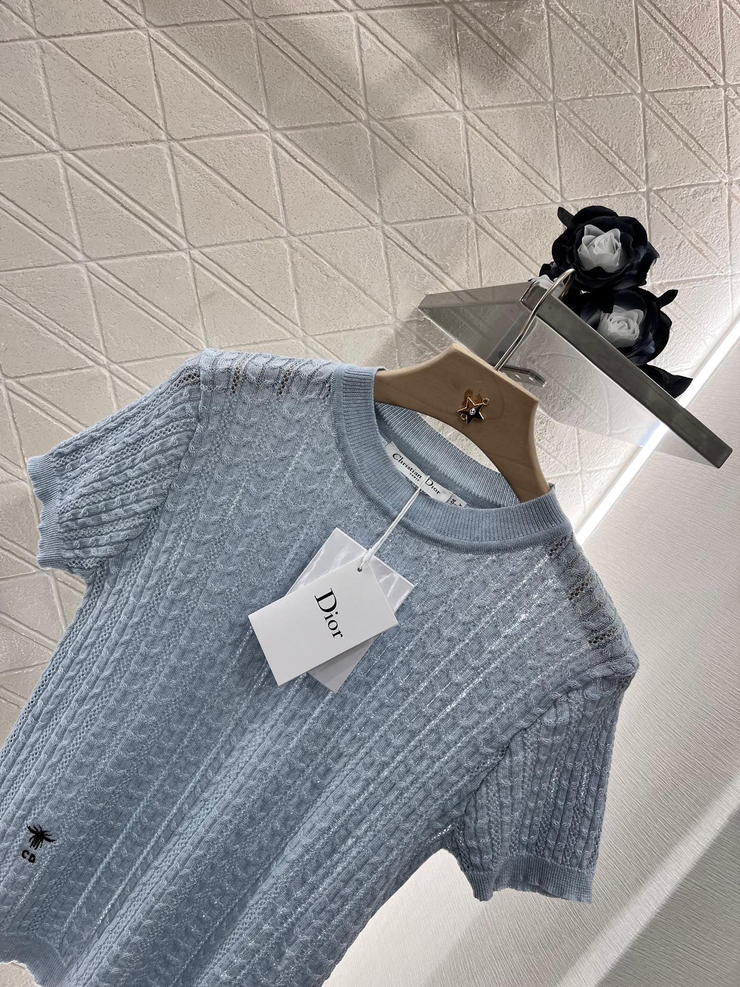 Lace shawl knit short sleeve