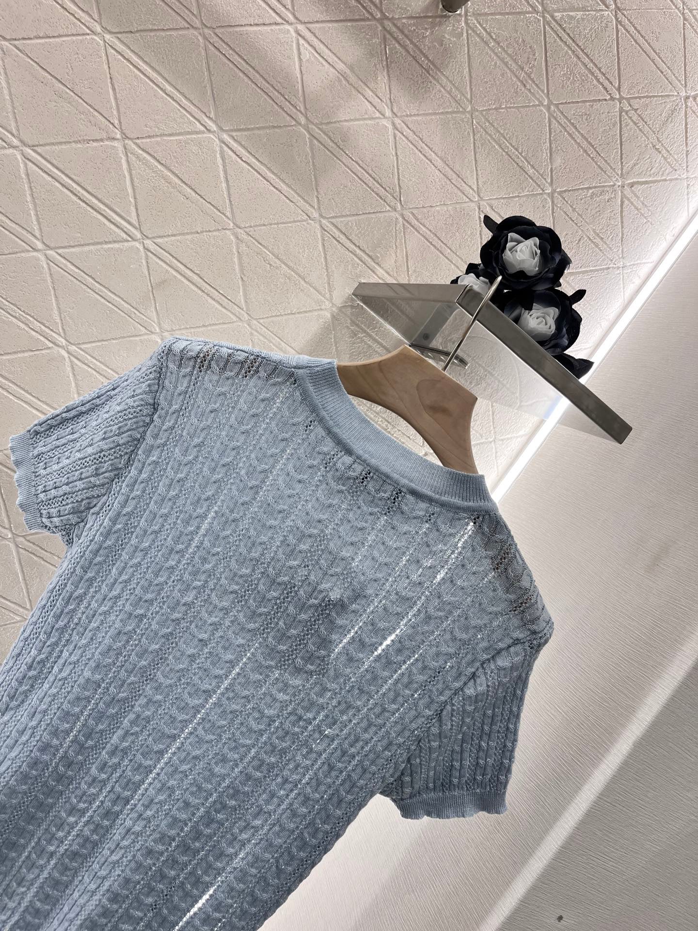 Lace shawl knit short sleeve
