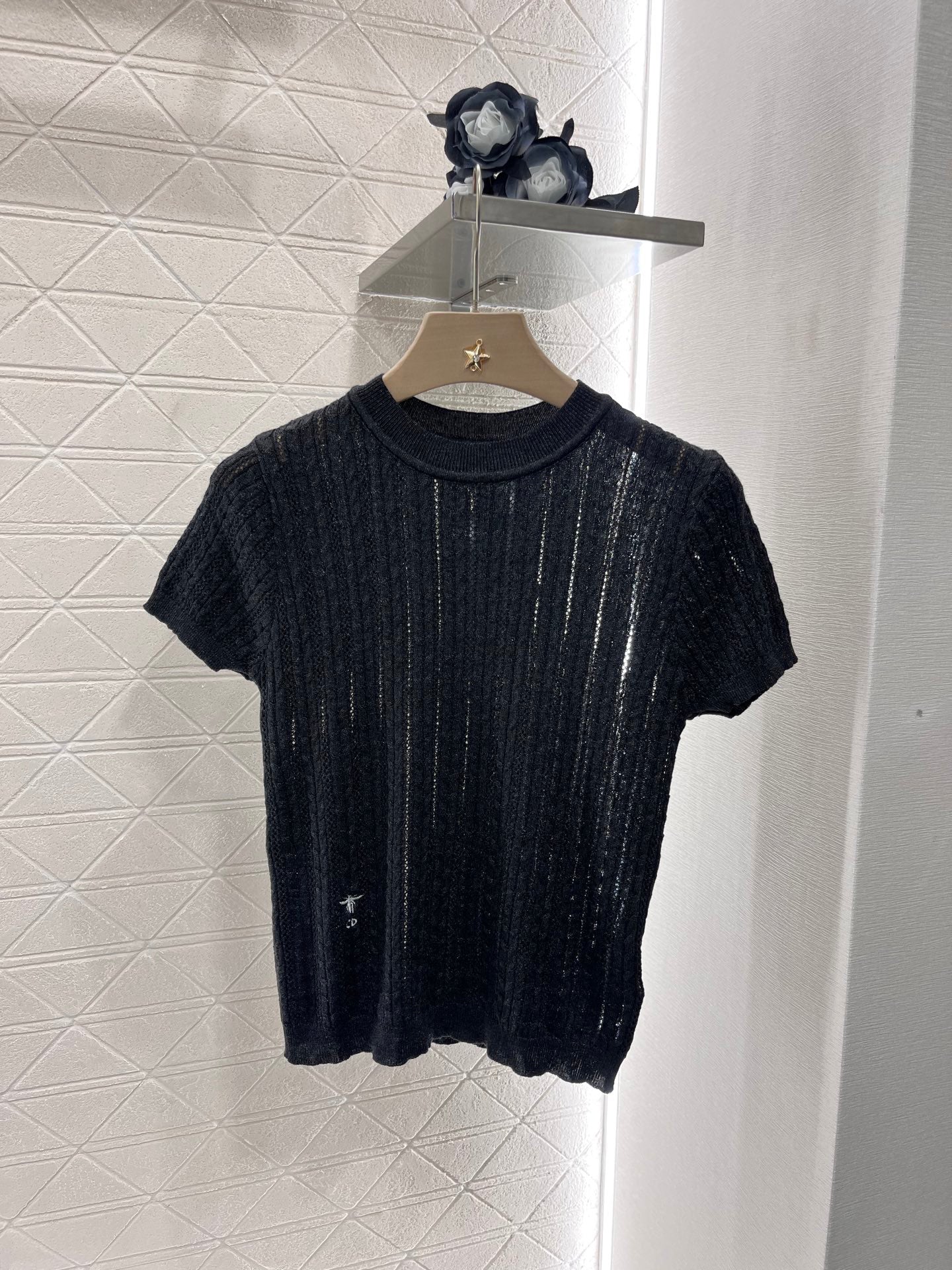 Lace shawl knit short sleeve