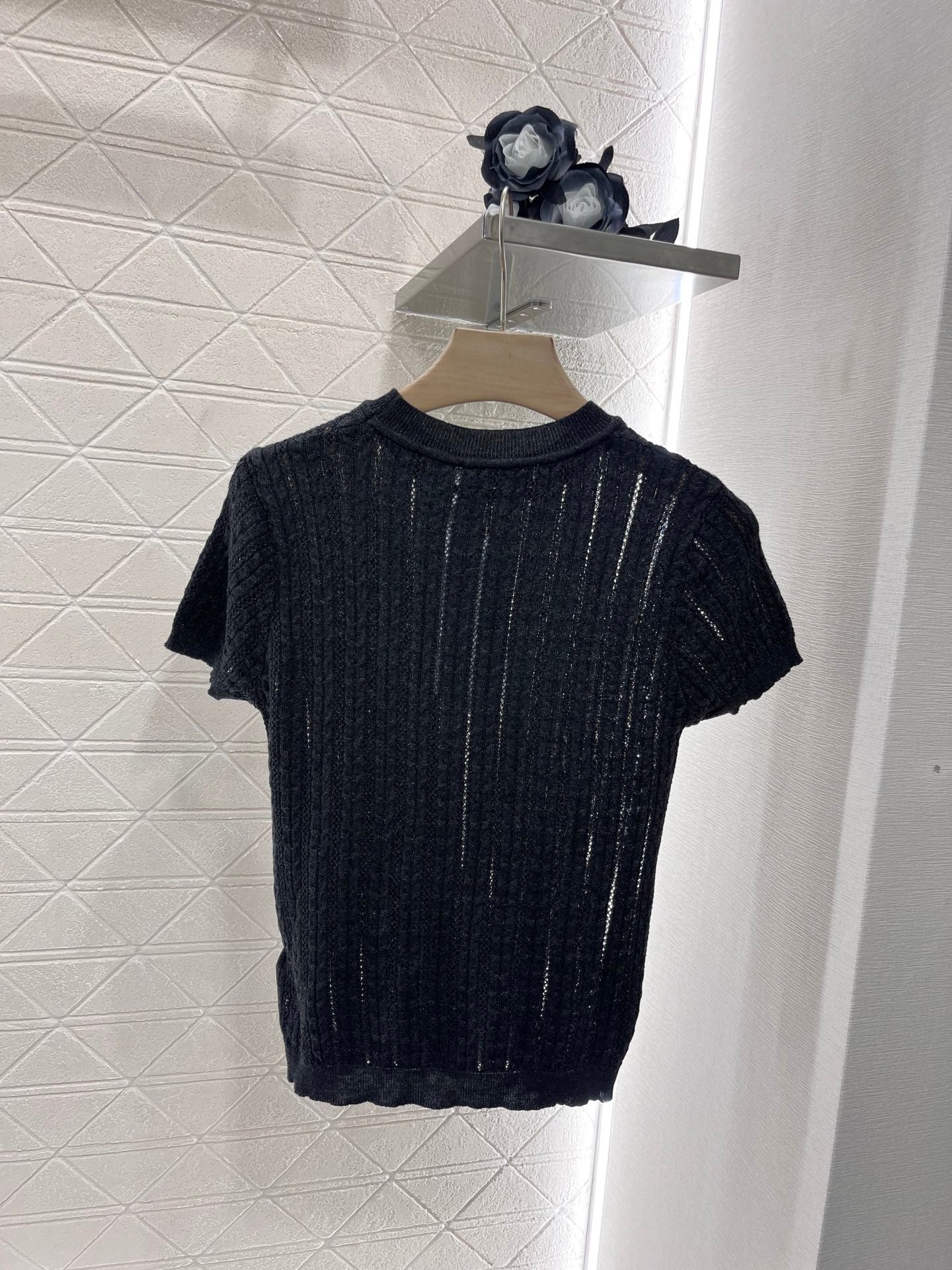 Lace shawl knit short sleeve