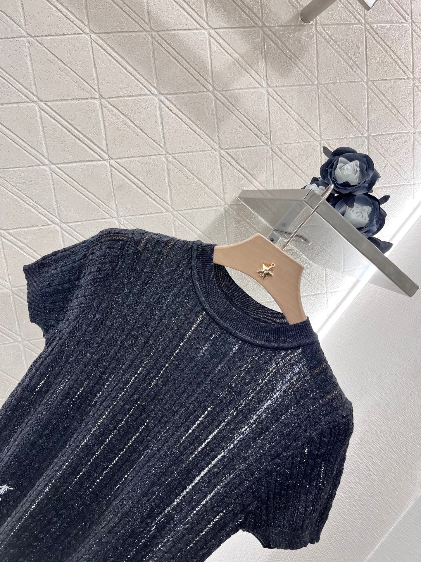 Lace shawl knit short sleeve