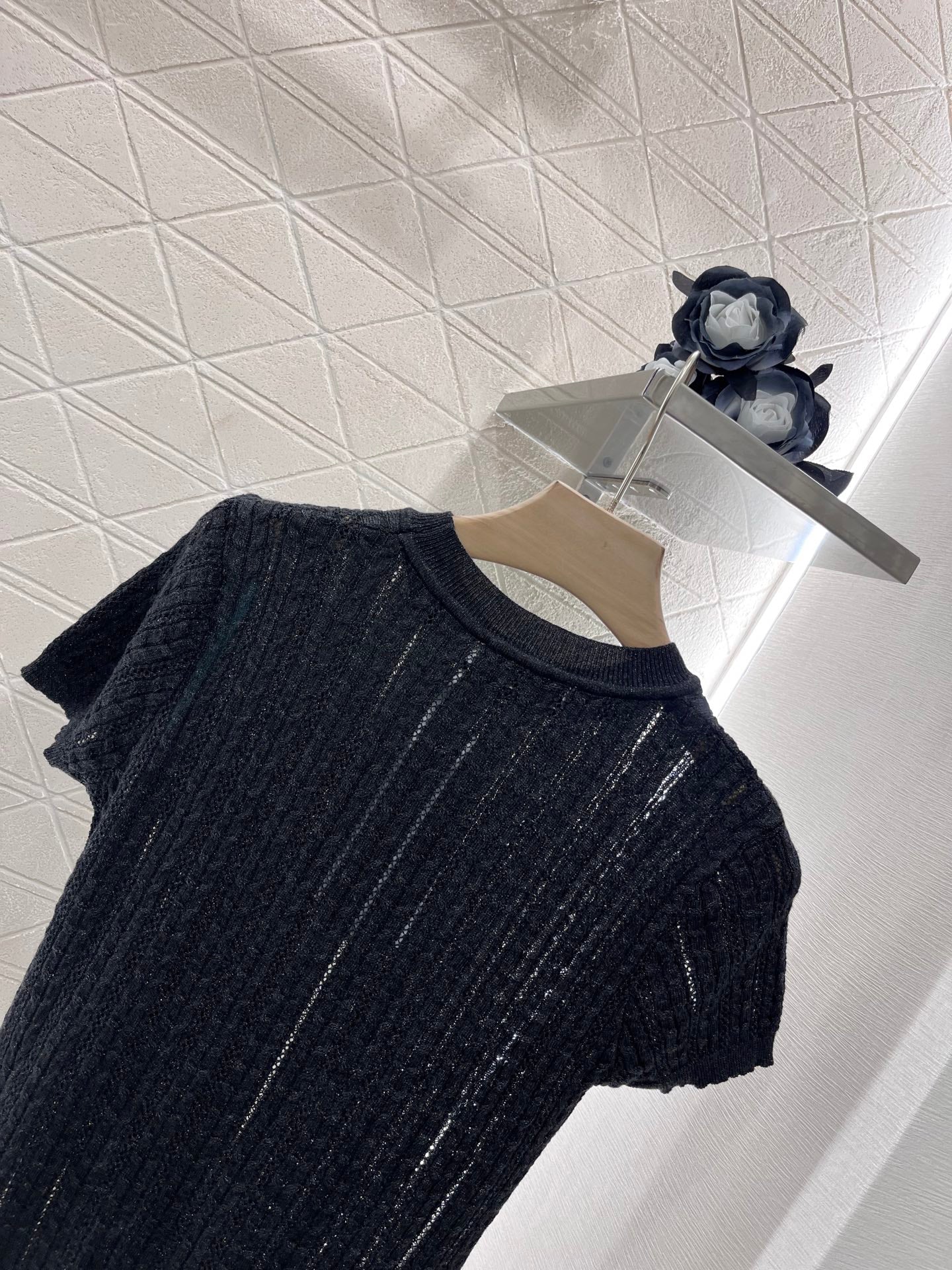 Lace shawl knit short sleeve